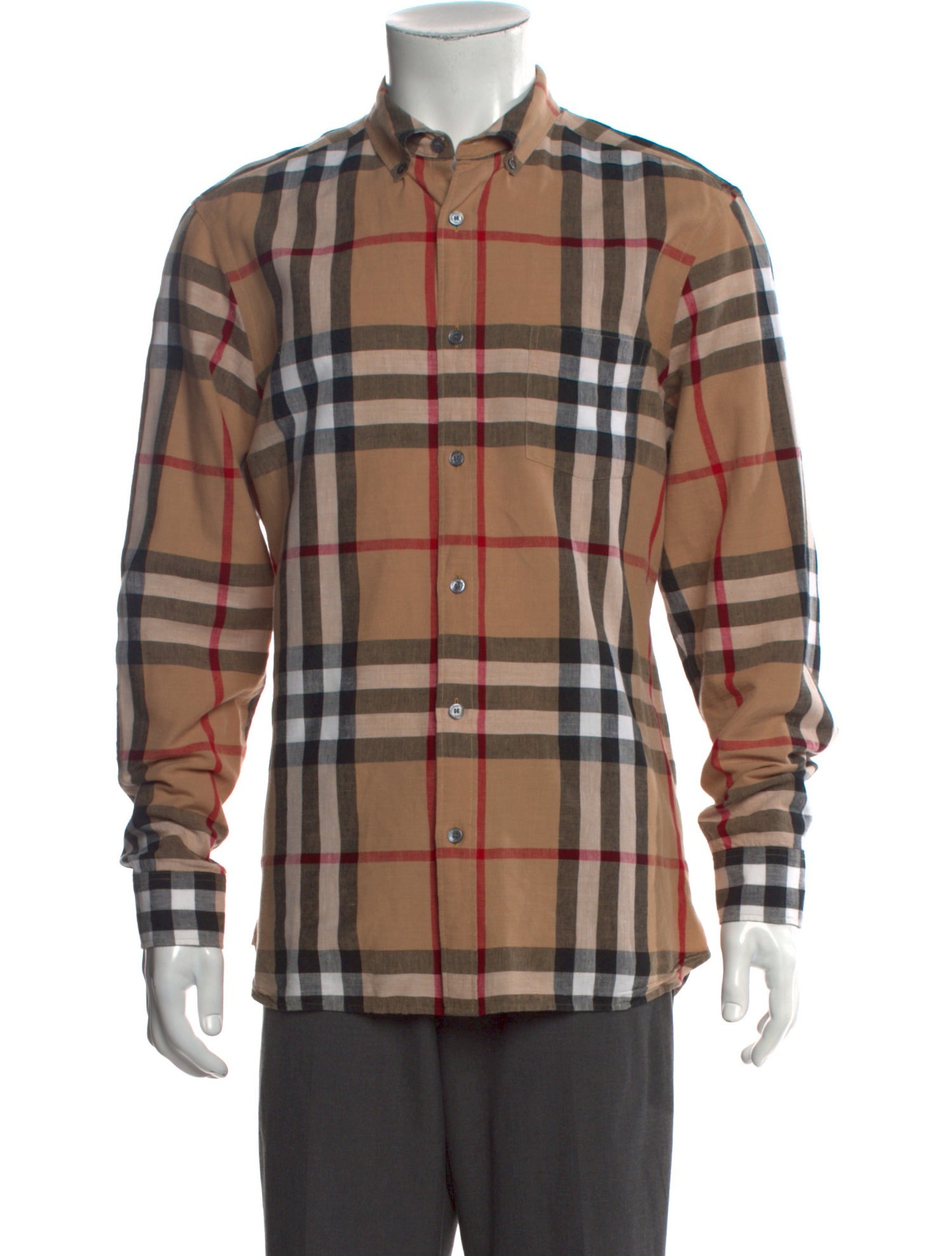 Burberry House Check Pattern Long Sleeve Shirt