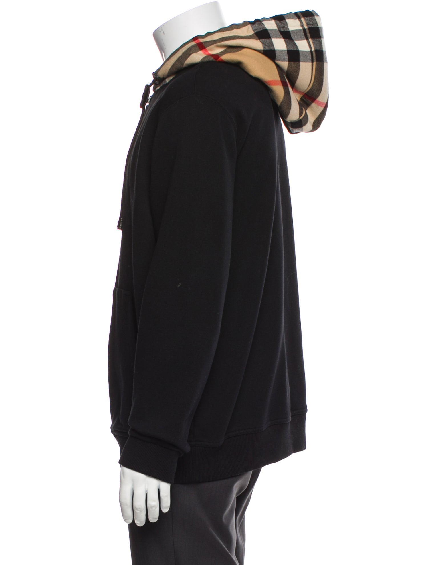 Burberry House Check Pattern Crew Neck Hoodie