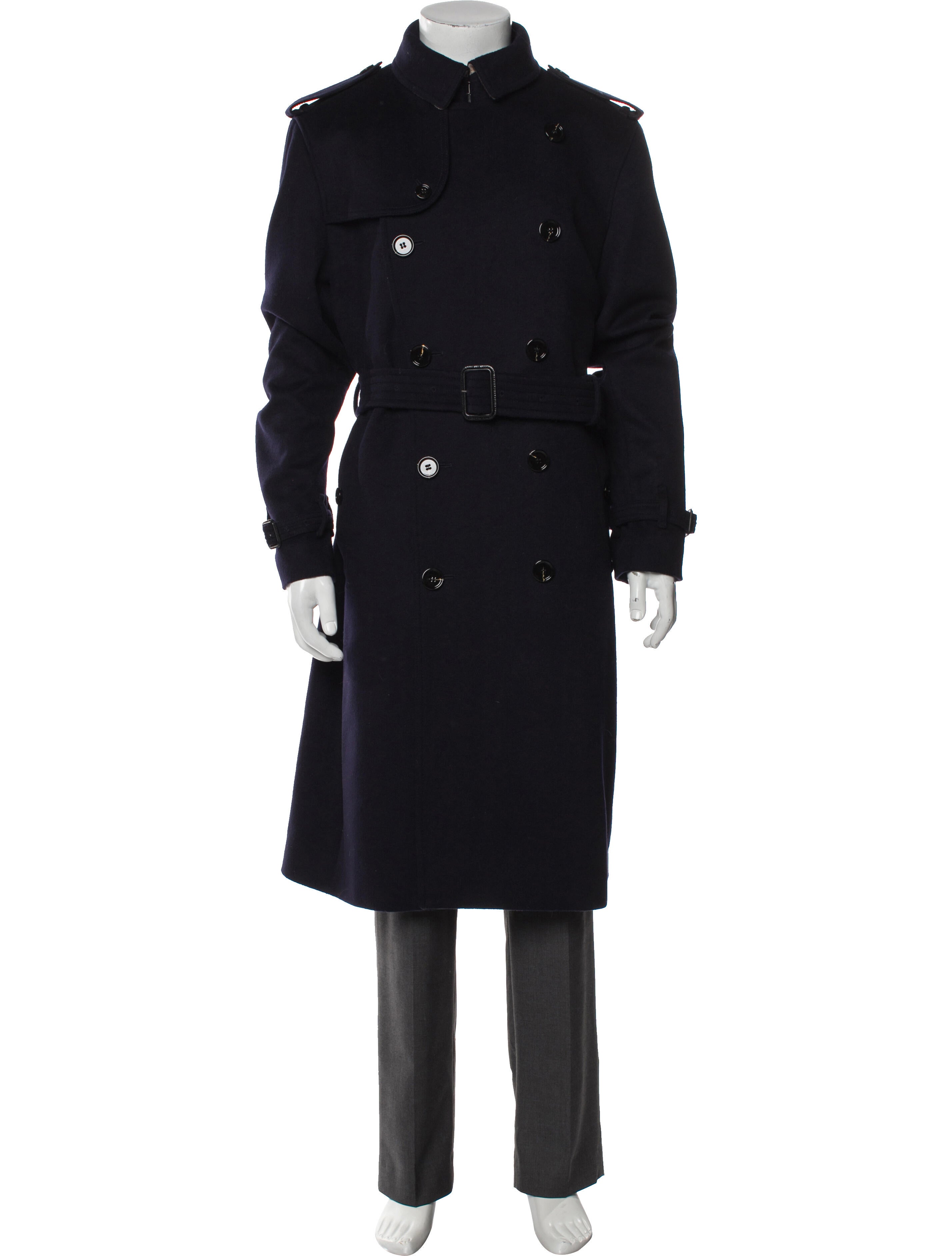 Burberry Nova Check Pattern Wool Trench Coat w/ Tags