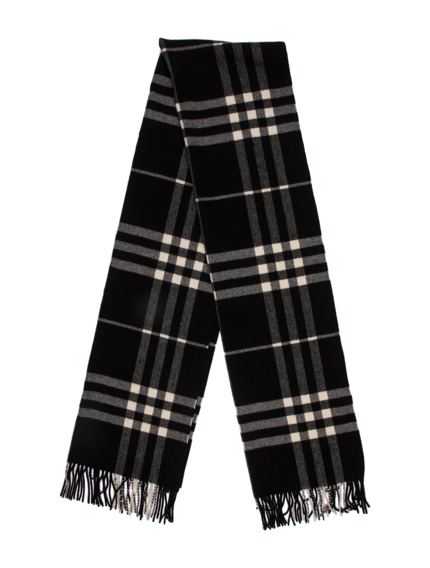 Burberry Cashmere Nova Check Pattern Scarf