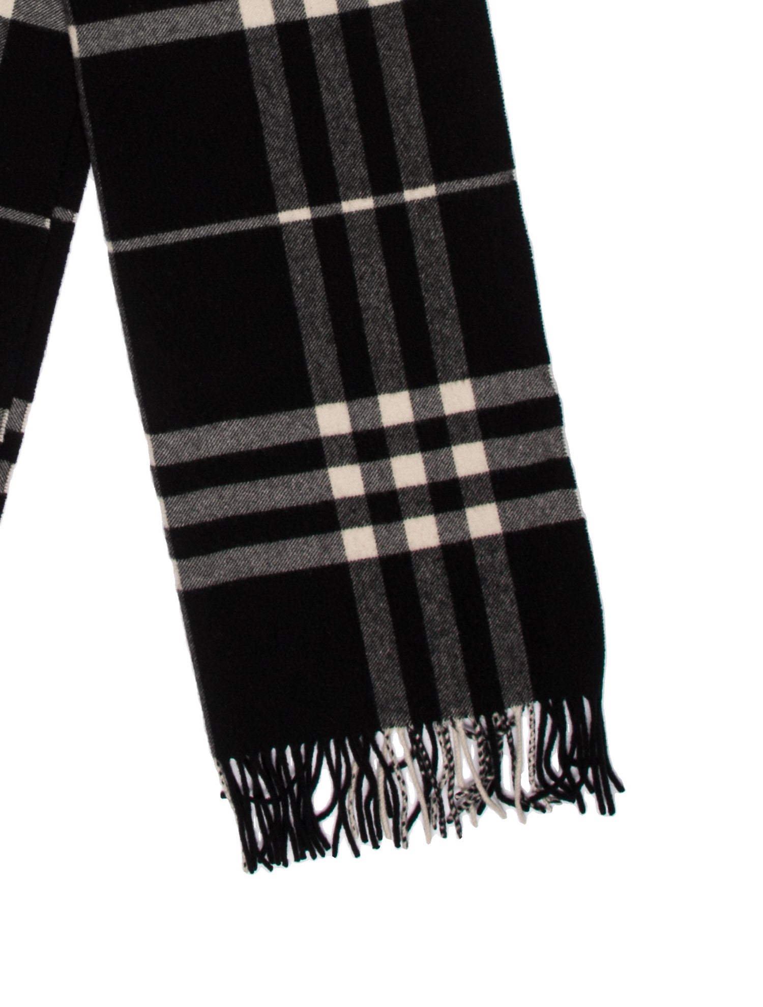 Burberry Cashmere Nova Check Pattern Scarf