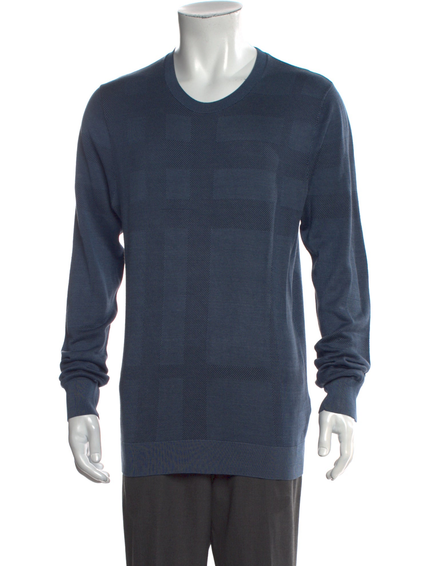 Burberry London Exploded Check Pattern Silk Pullover