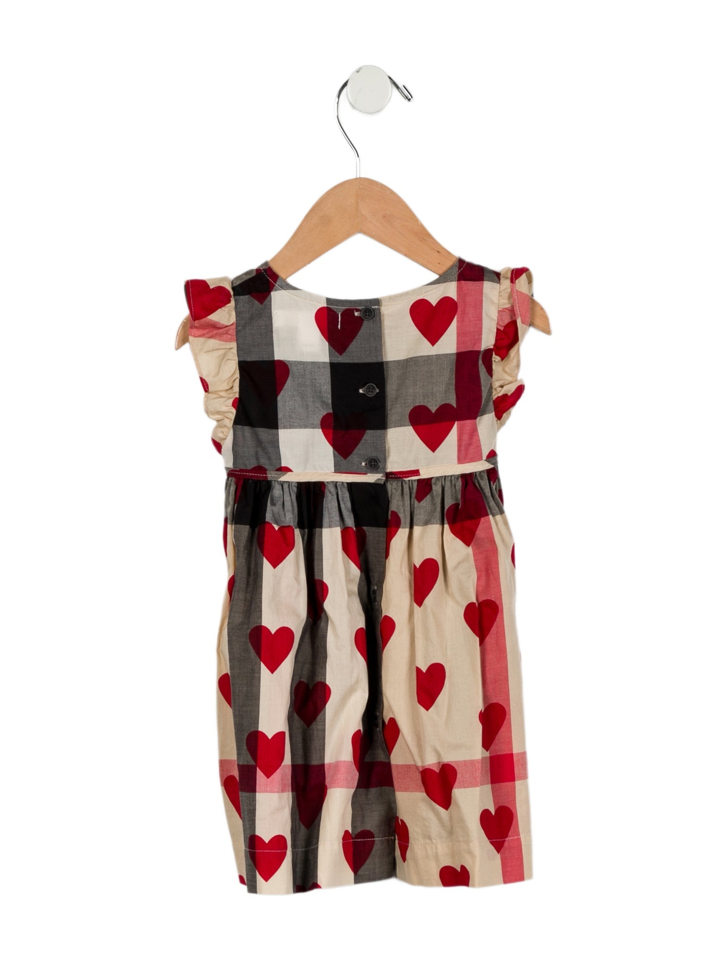 Burberry Toddler Girls' Sleeveless Heart Check Dress