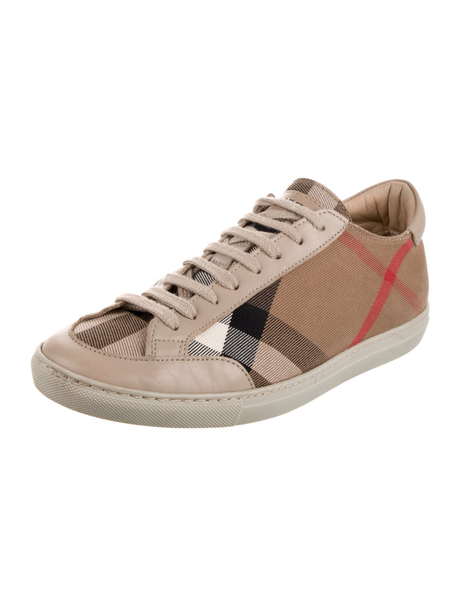 Burberry Nova Check Pattern Canvas Sneakers
