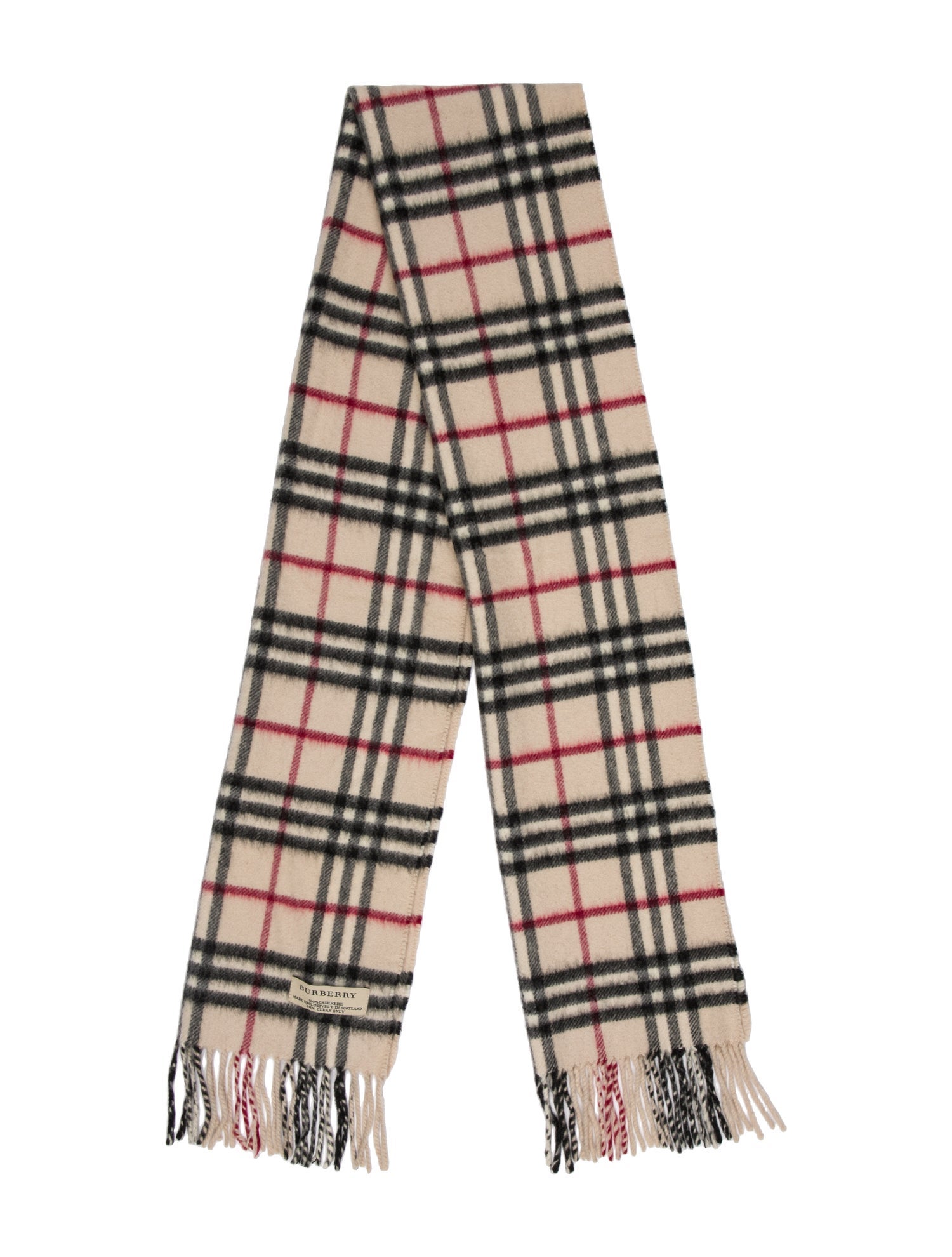 Burberry Cashmere House Check Pattern Scarf