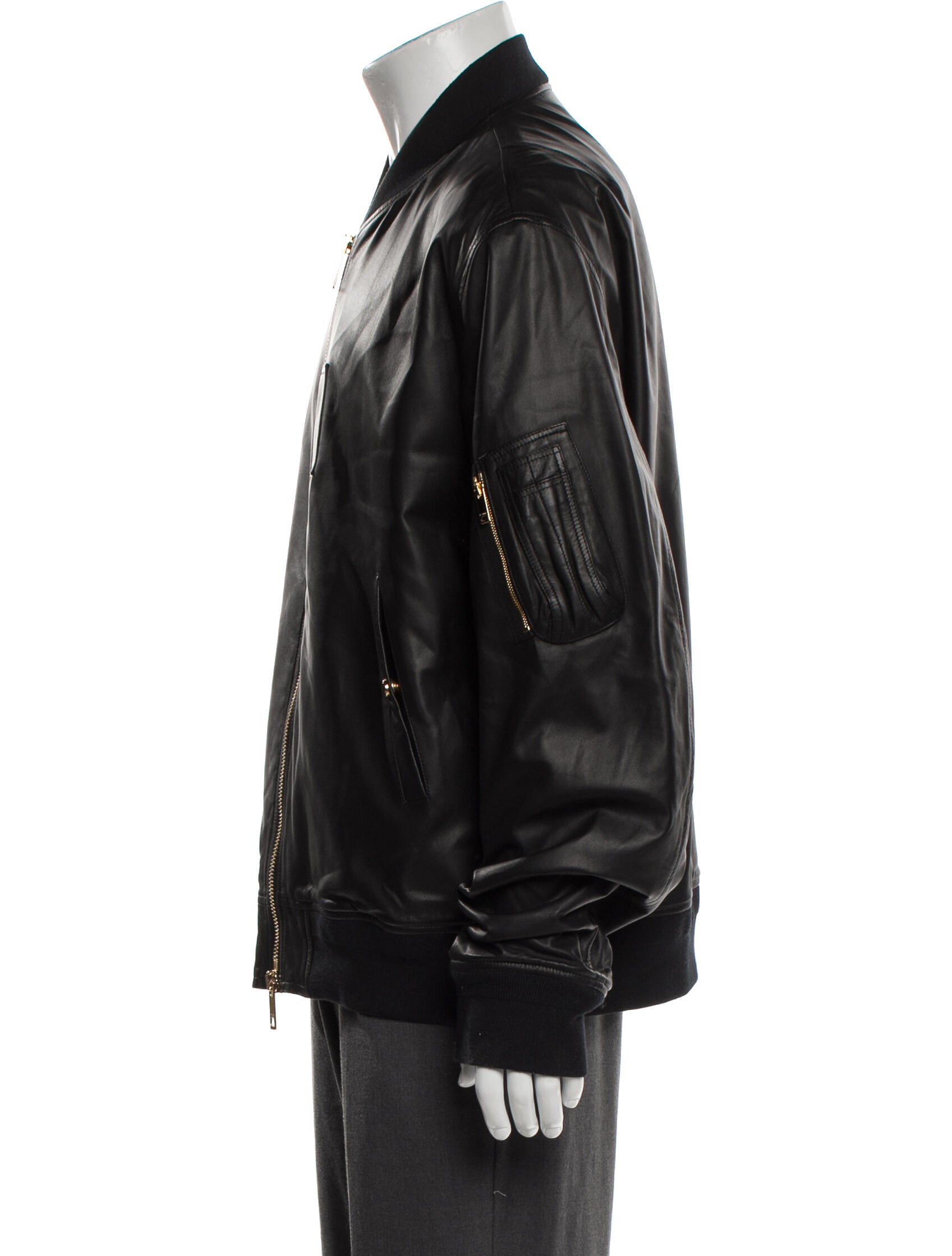 Burberry Lamb Leather Bomber Jacket