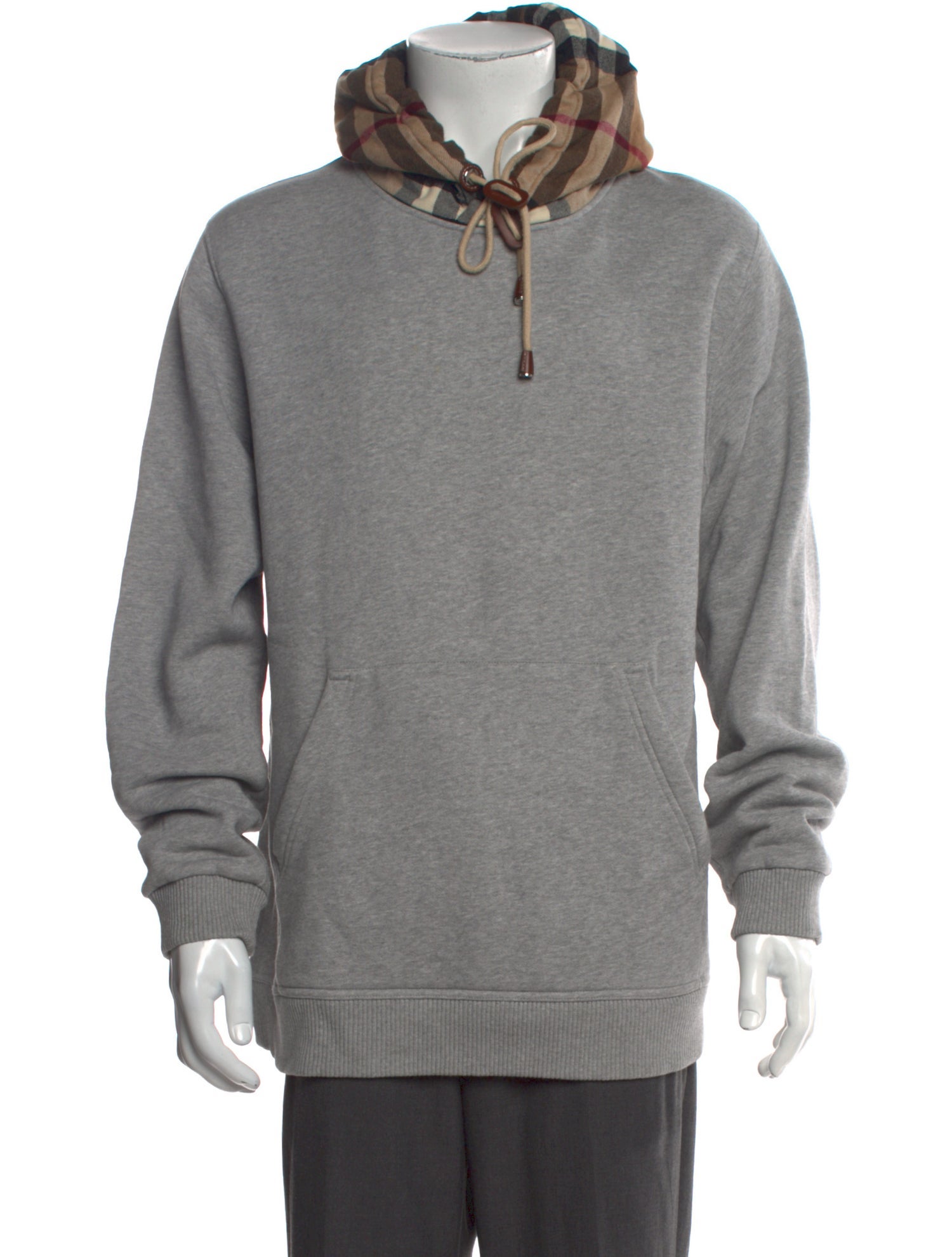 Burberry House Check Pattern Crew Neck Hoodie