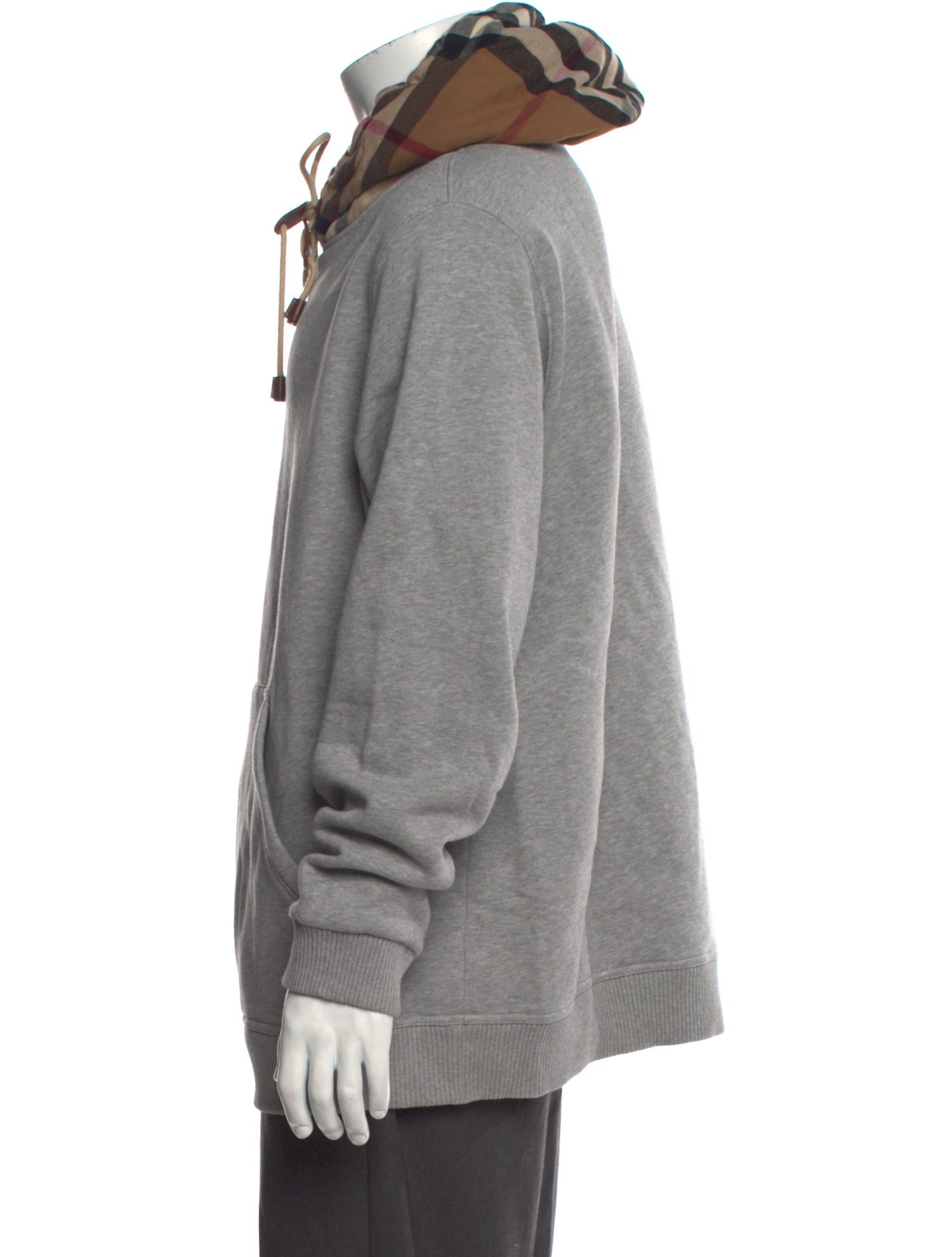 Burberry House Check Pattern Crew Neck Hoodie