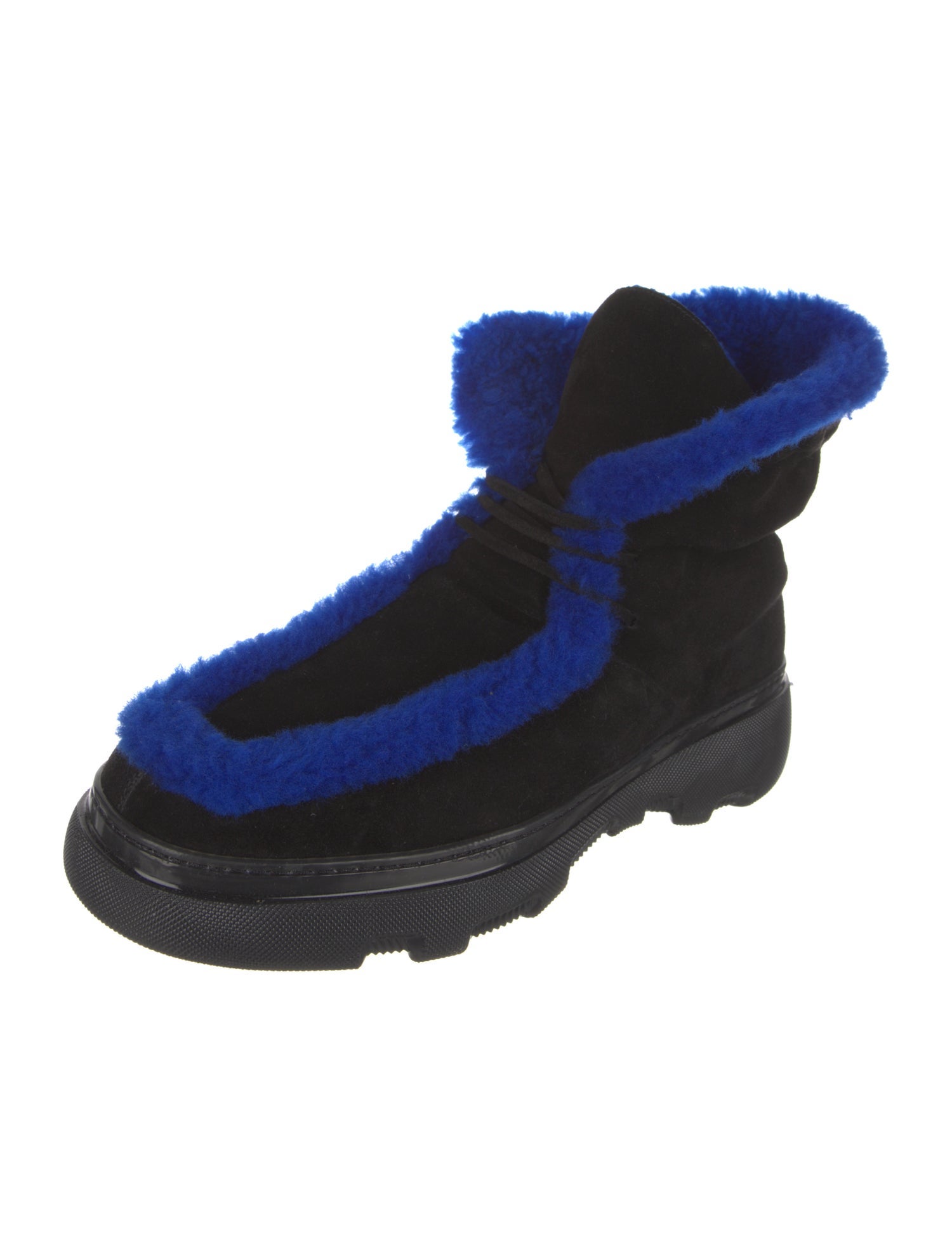 Burberry Suede Lace-Up Boots