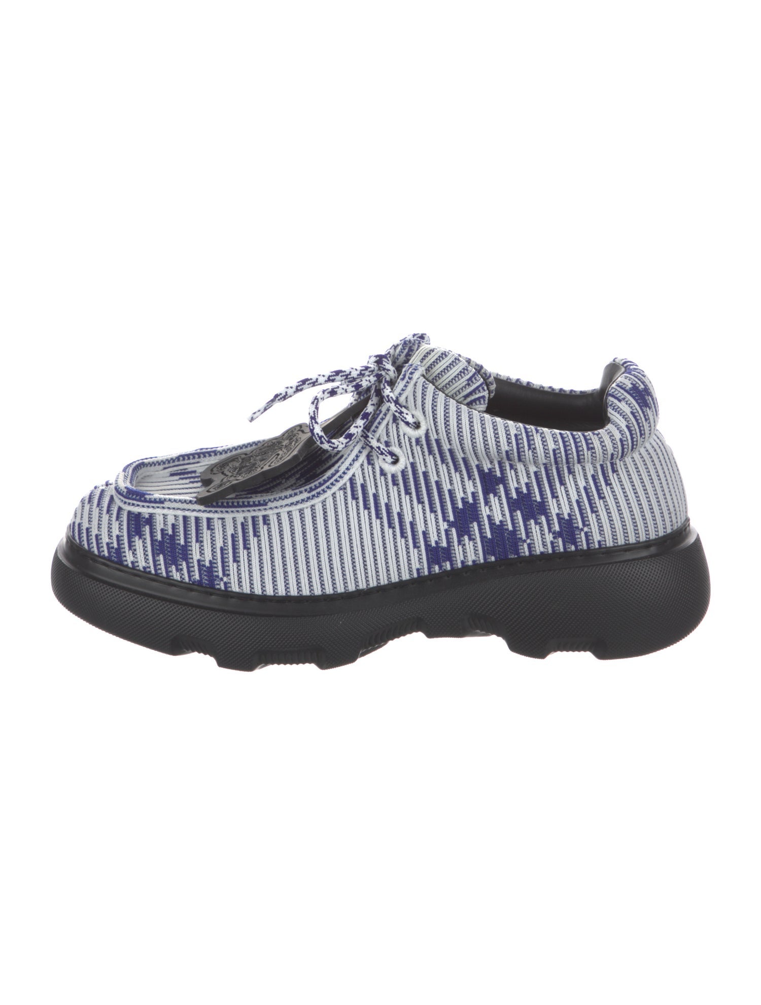 Burberry Plaid Print Lace-Up Boots