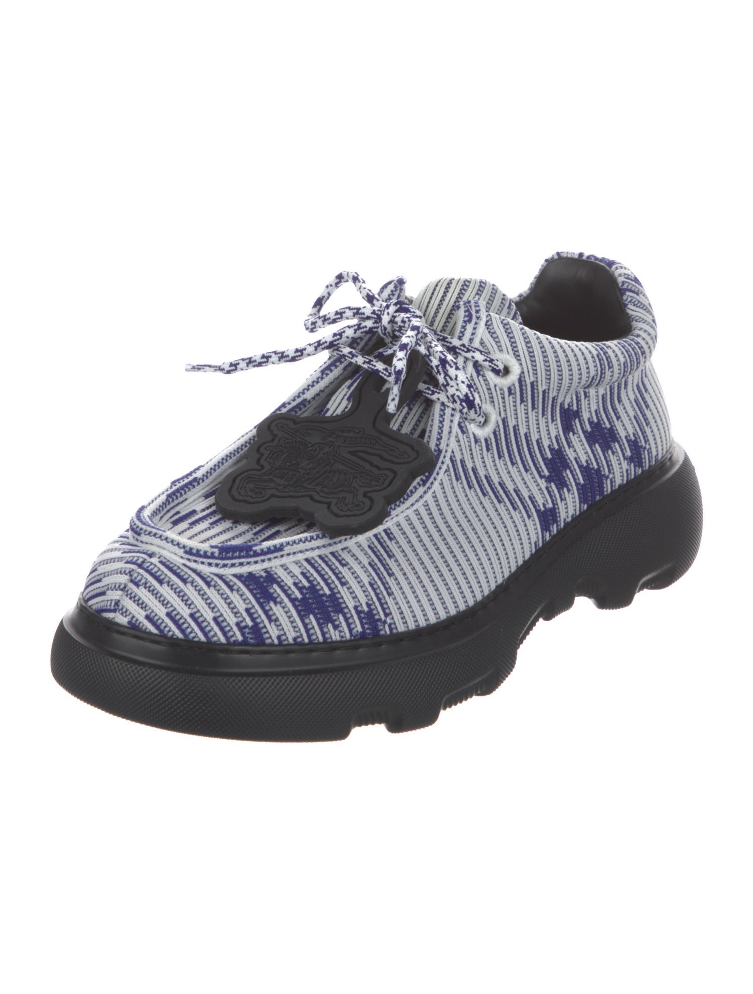 Burberry Plaid Print Lace-Up Boots