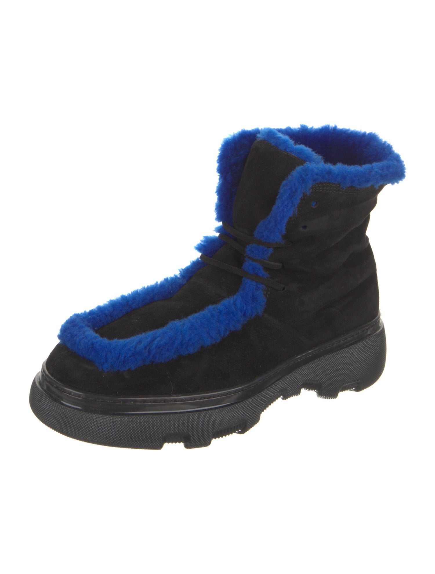 Burberry Suede Lace-Up Boots