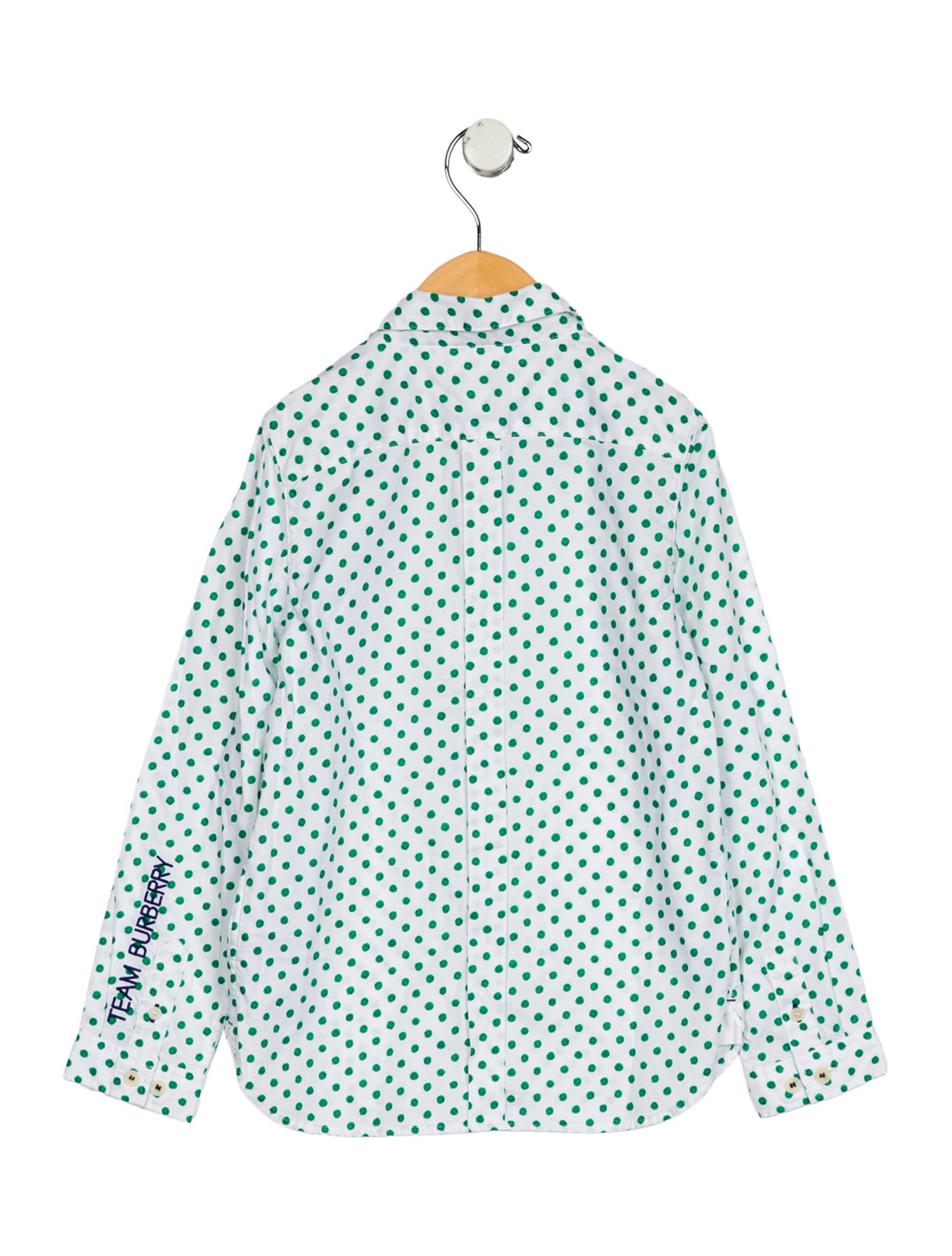 Burberry Boys' Patterned Long Sleeve Button Up w/Tags