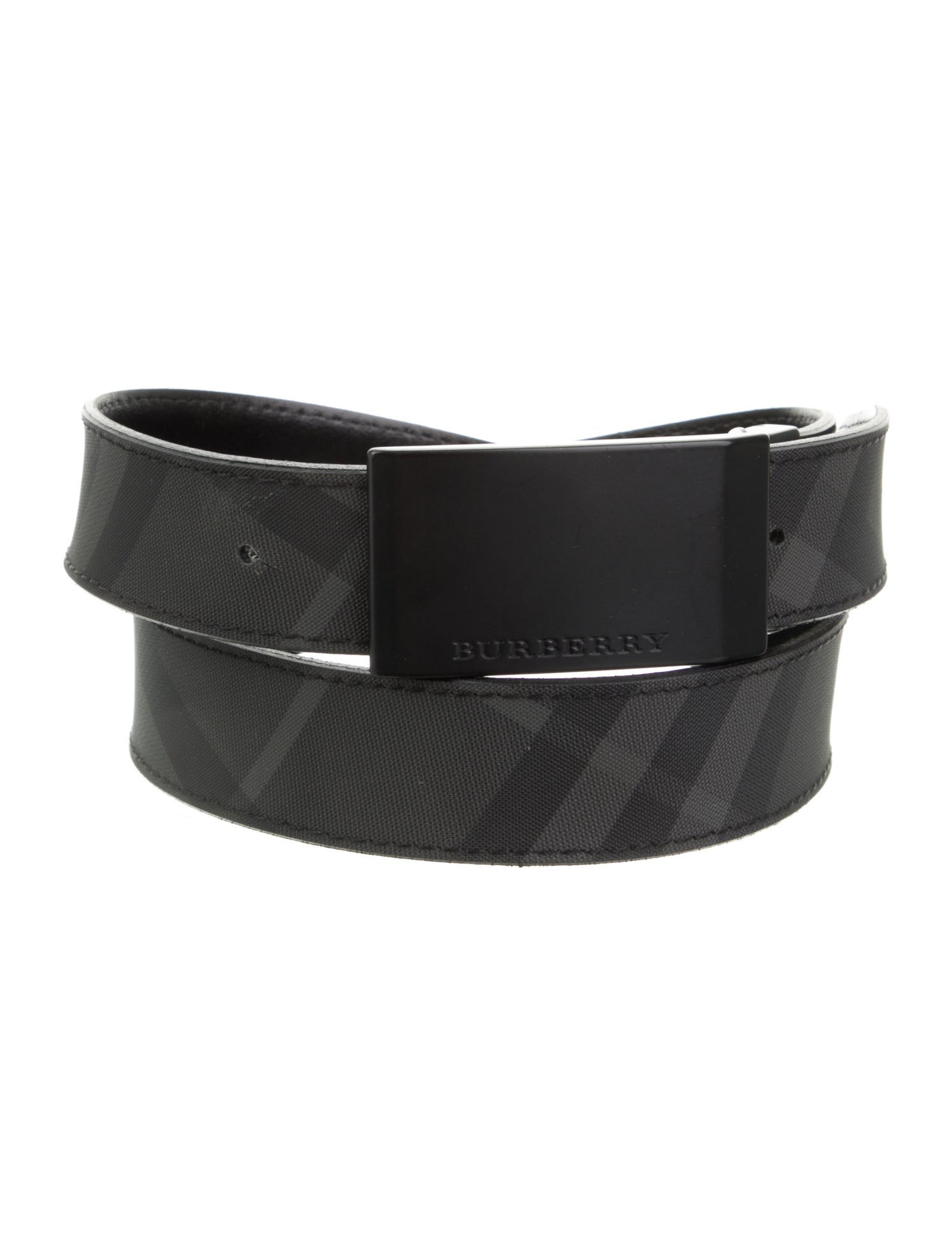 Burberry Nova Check Pattern Leather Waist Belt