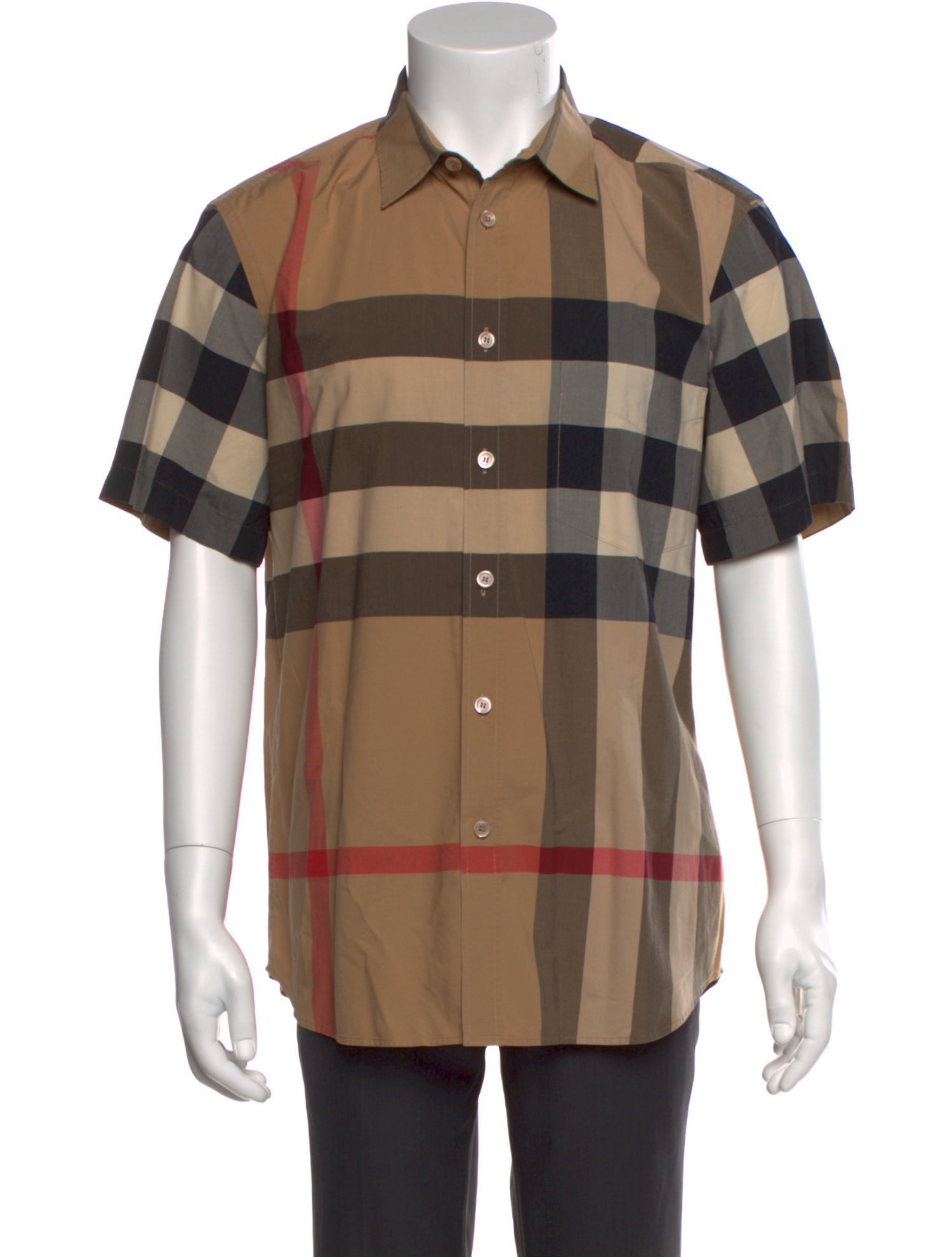 Burberry Striped Crew Neck Polo Shirt