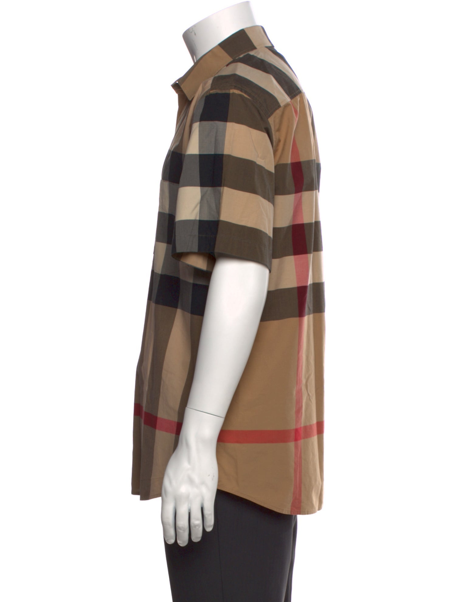 Burberry Striped Crew Neck Polo Shirt