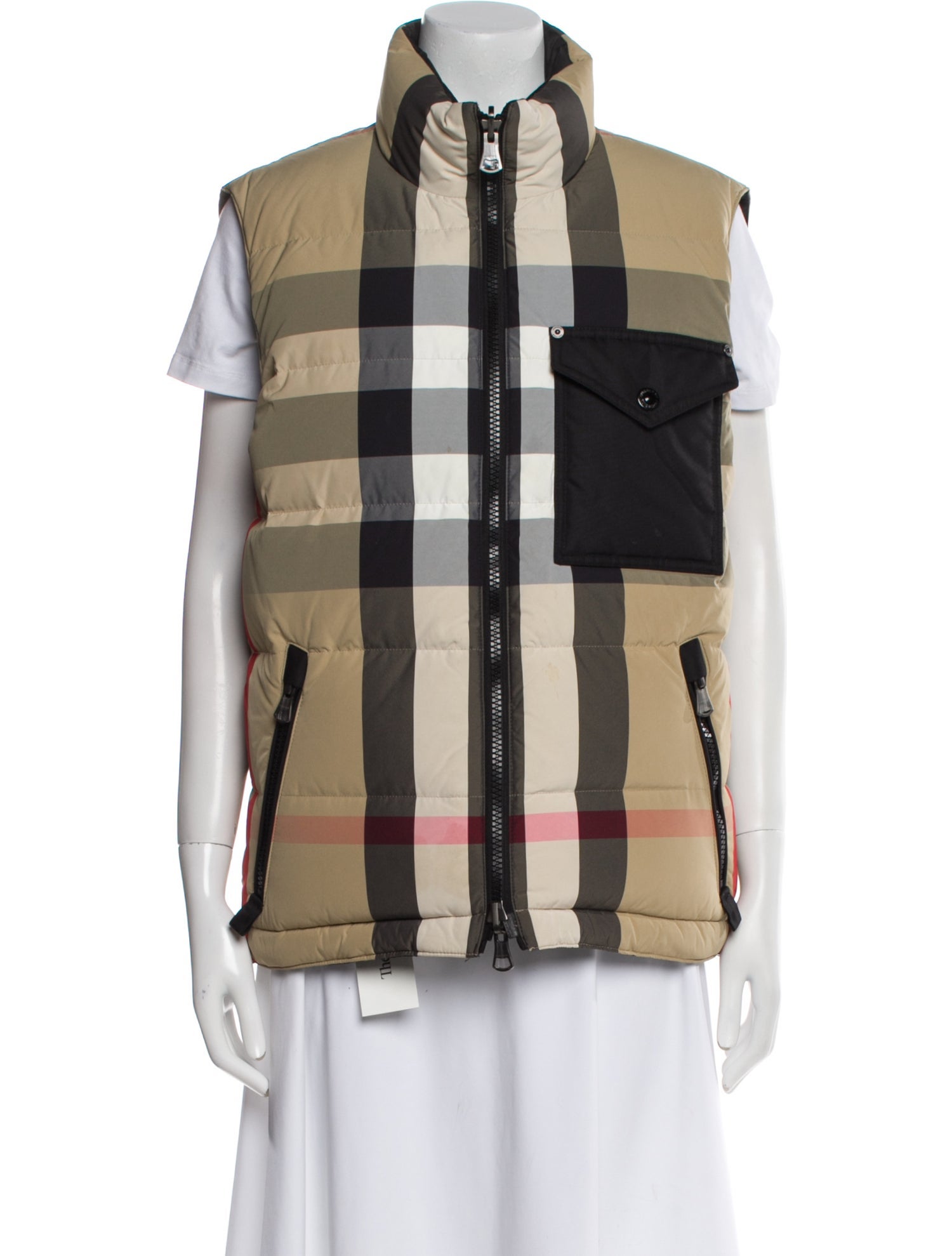 Burberry Plaid Print Vest