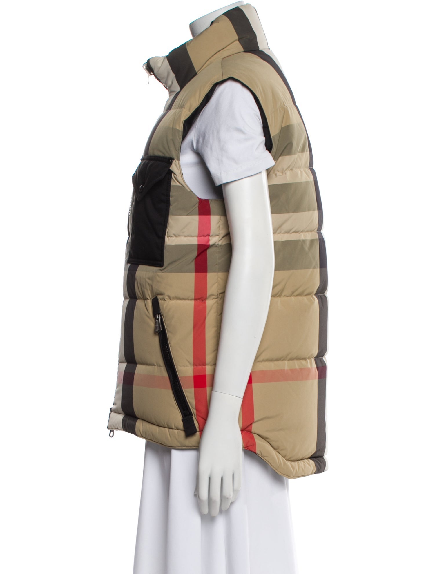 Burberry Plaid Print Vest