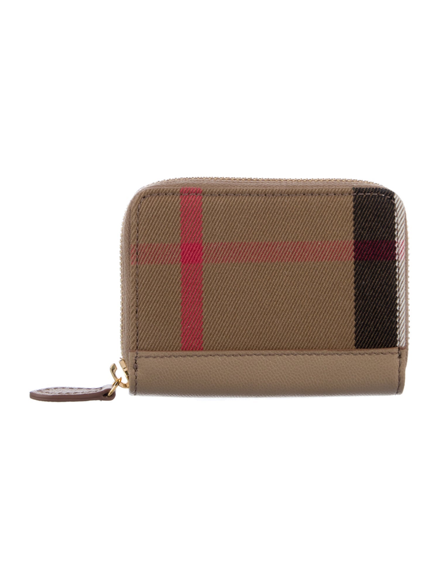 Burberry Canvas Plaid Print Wallet w/ Tags