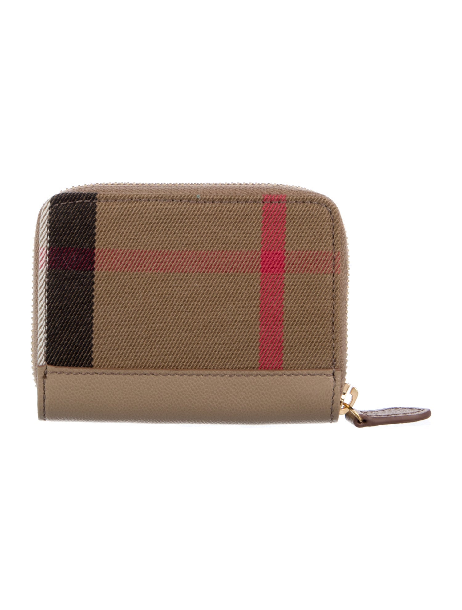 Burberry Canvas Plaid Print Wallet w/ Tags