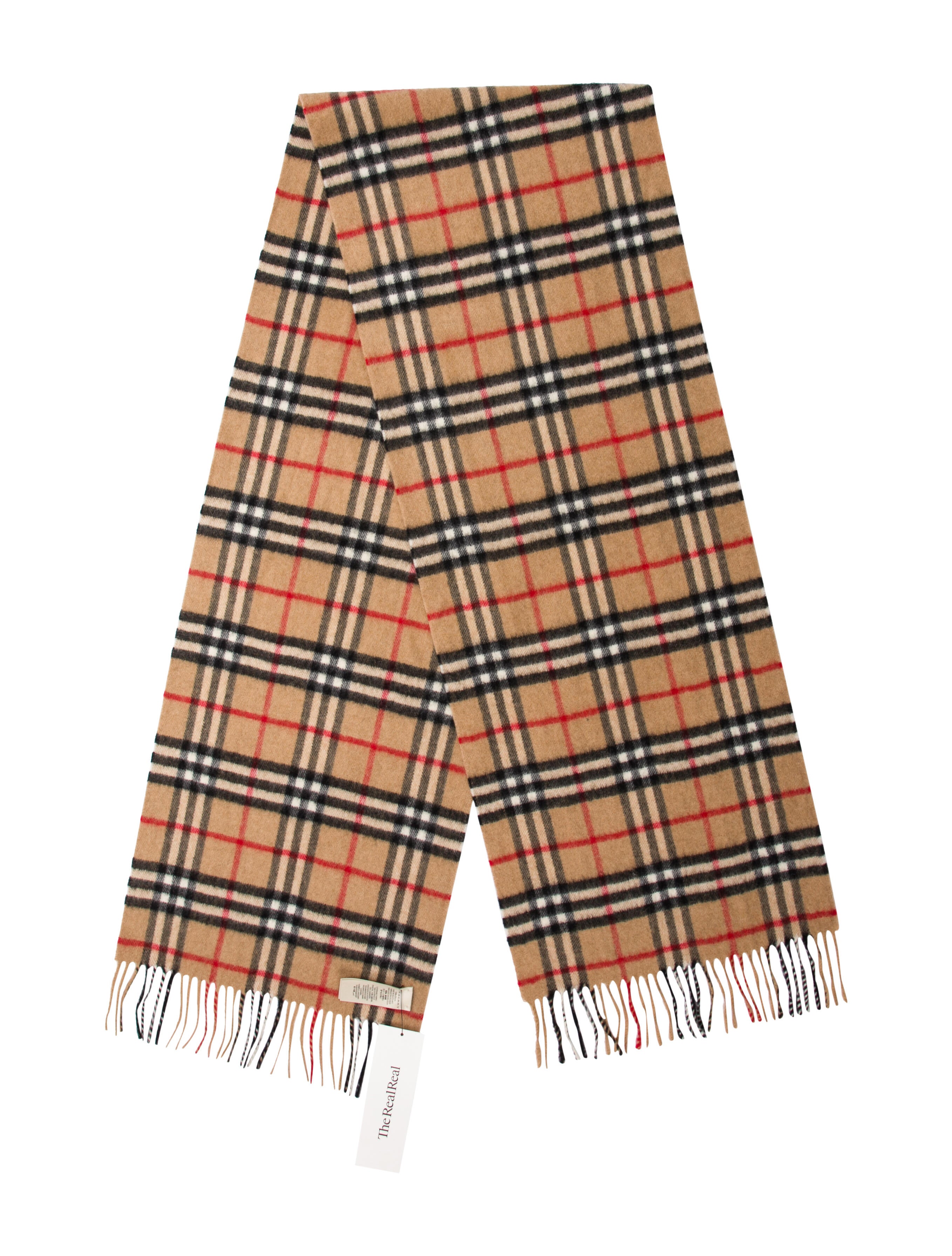 Burberry Cashmere Nova Check Pattern Scarf