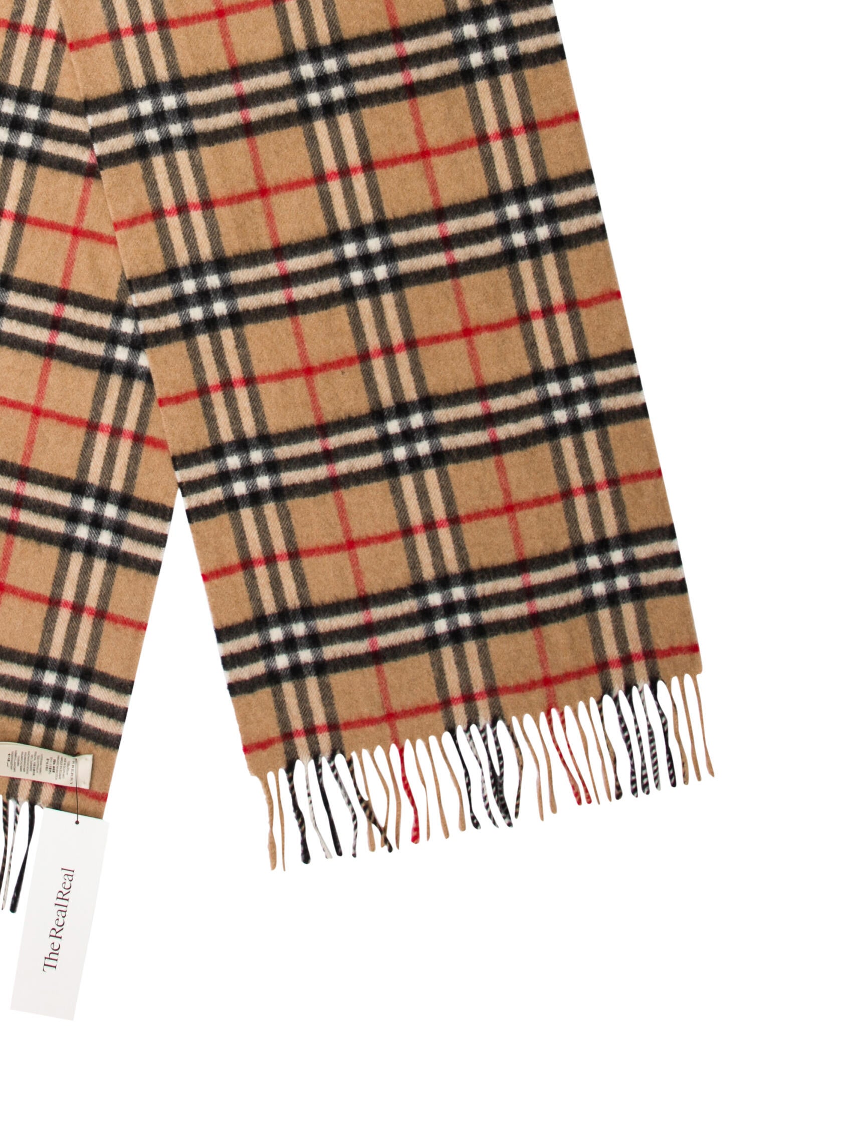 Burberry Cashmere Nova Check Pattern Scarf