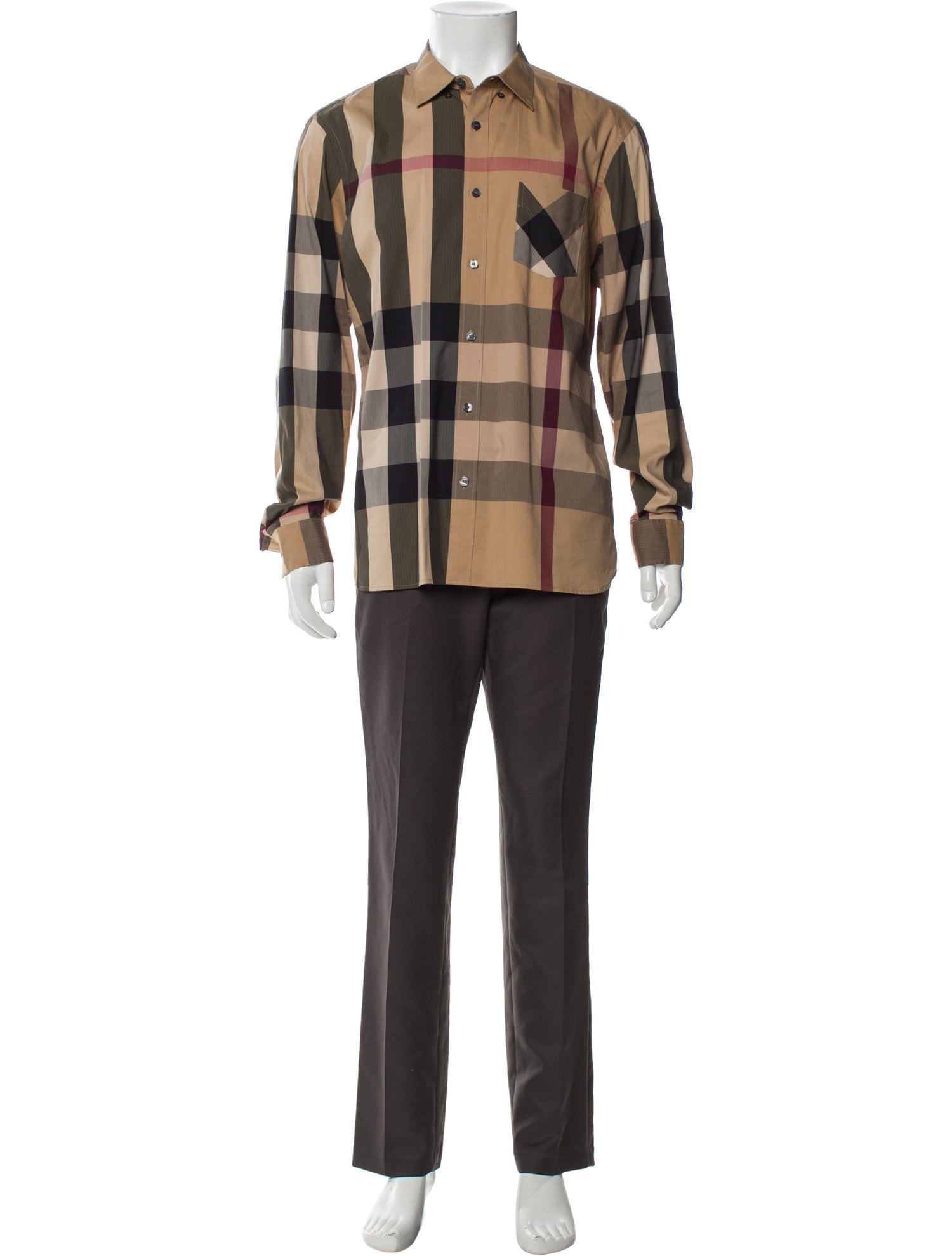Burberry House Check Pattern Long Sleeve Shirt