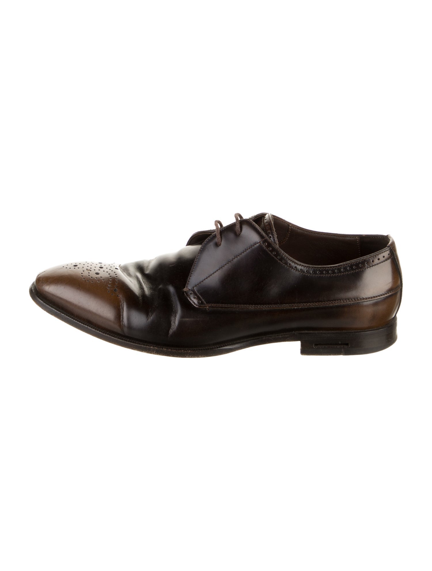 Burberry Leather Lasercut Accents Derby Shoes