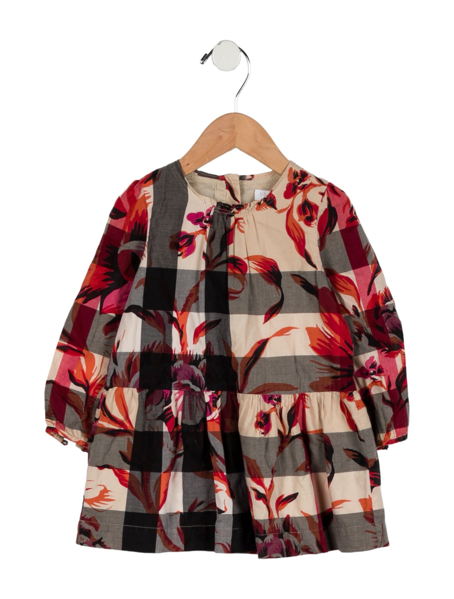 Burberry Toddler Girls' House Check and Floral Print Dress
