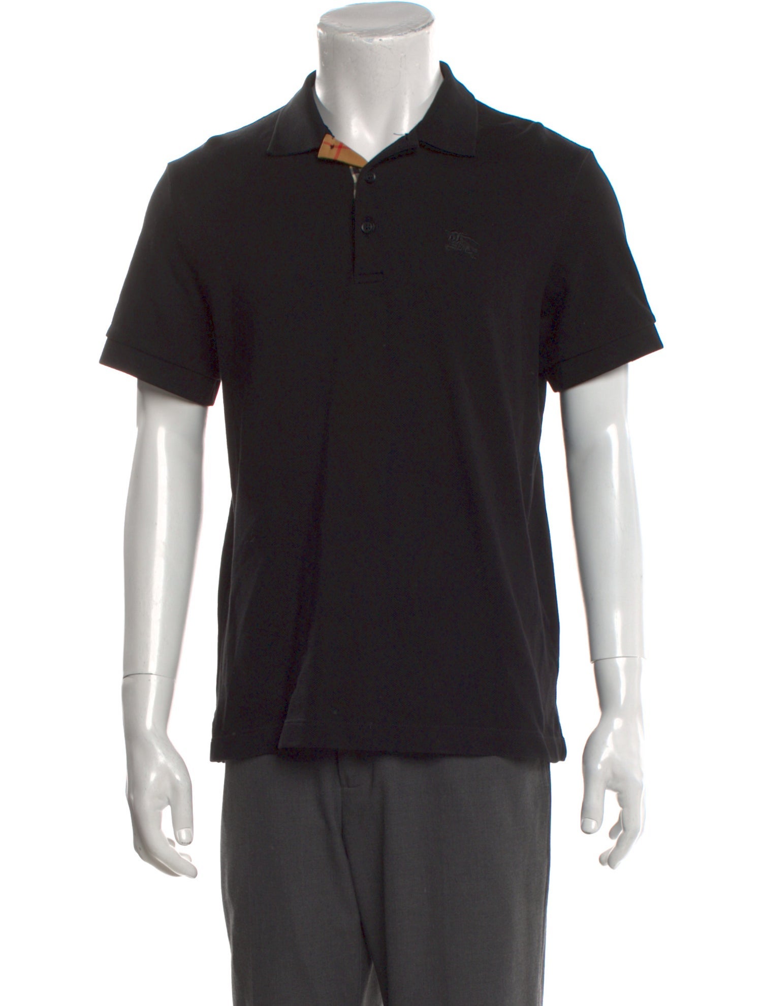 Burberry House Check Pattern Crew Neck Polo Shirt