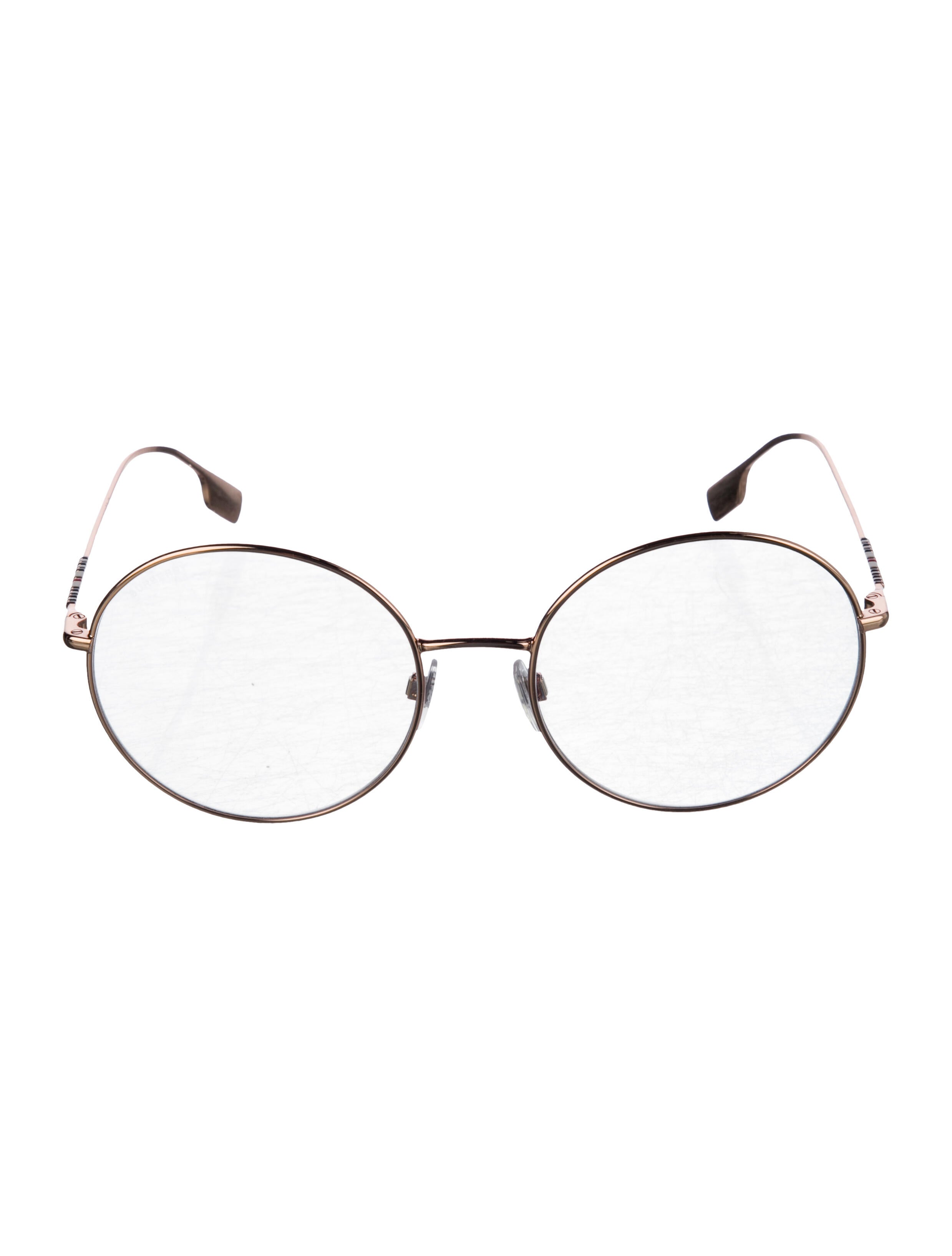 Burberry Nova Check Pattern Round Sunglasses