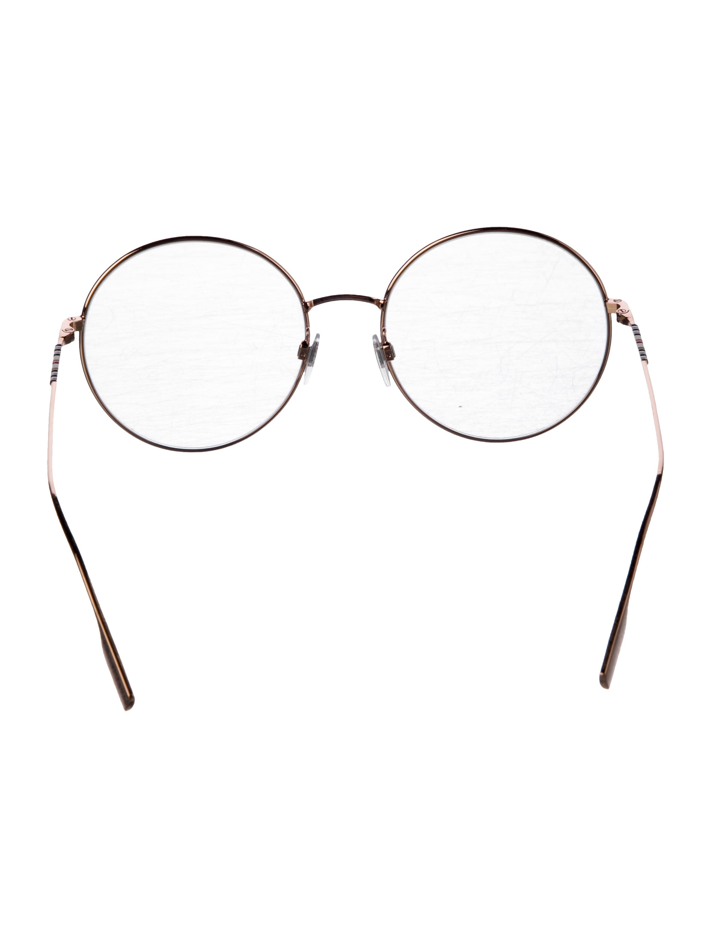 Burberry Nova Check Pattern Round Sunglasses