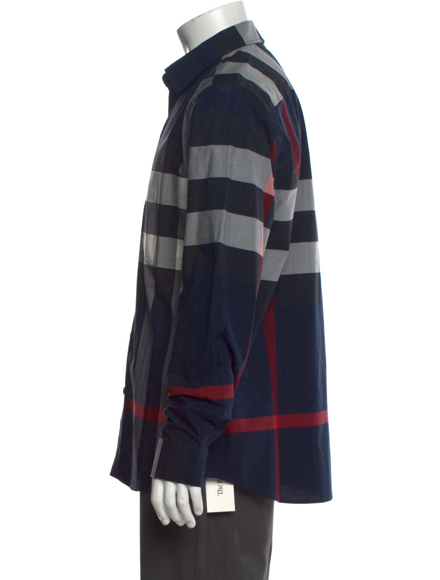 Burberry Exploded Check Pattern Long Sleeve Shirt