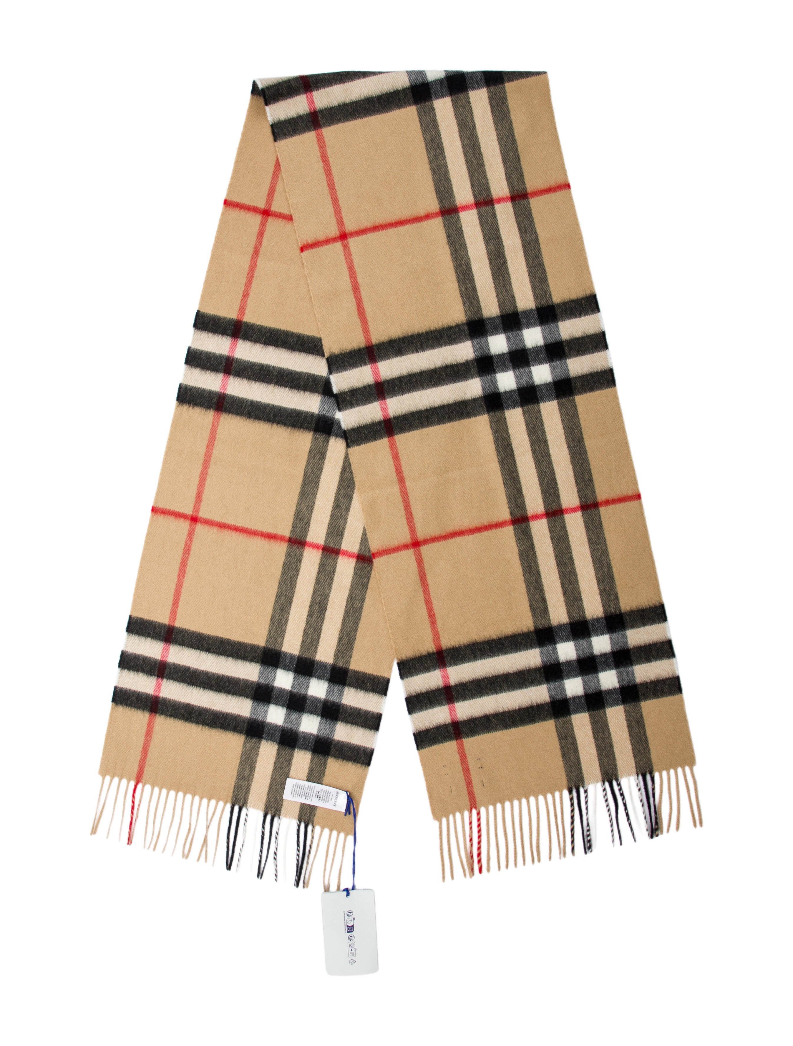 Burberry Cashmere Striped Scarf w/ Tags