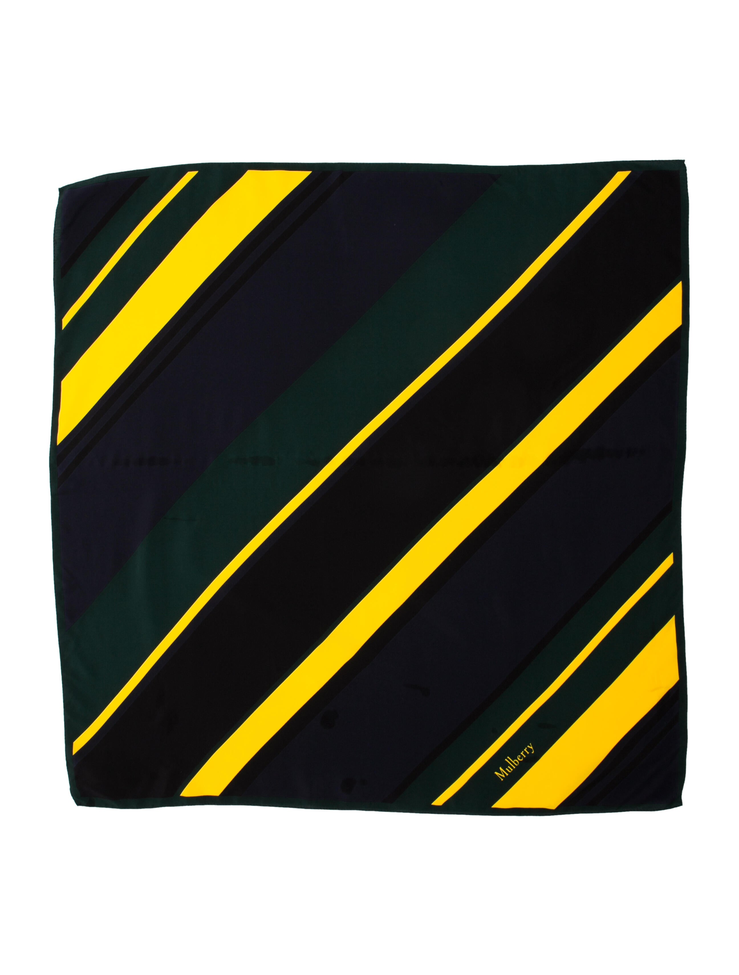 Mulberry Silk Striped Scarf w/ Tags