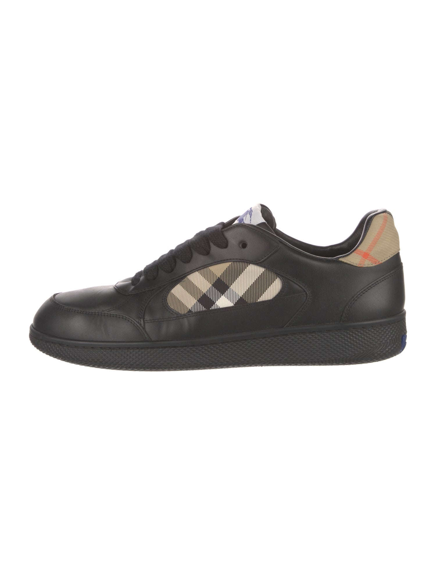 Burberry Nova Check Pattern Leather Sneakers