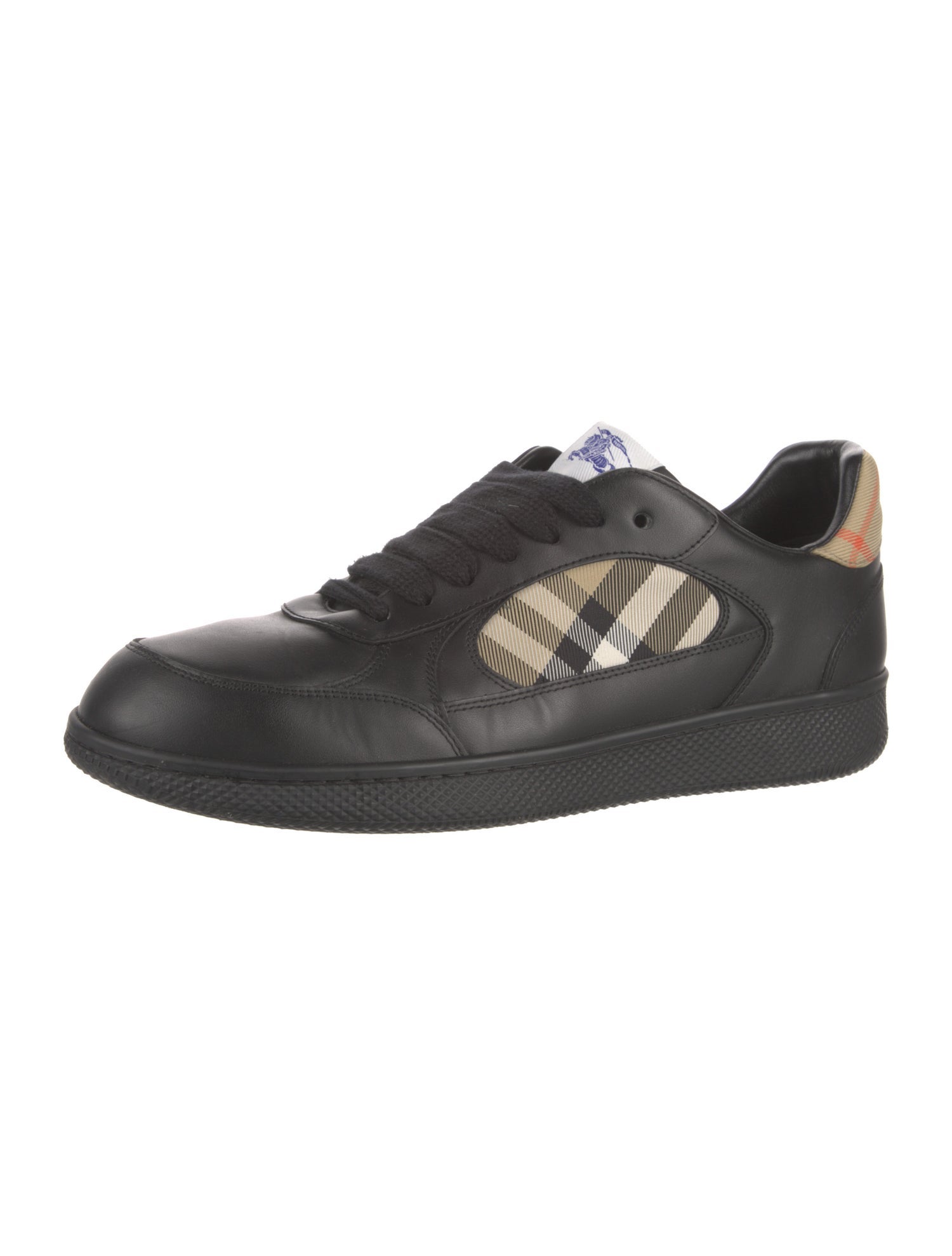 Burberry Nova Check Pattern Leather Sneakers