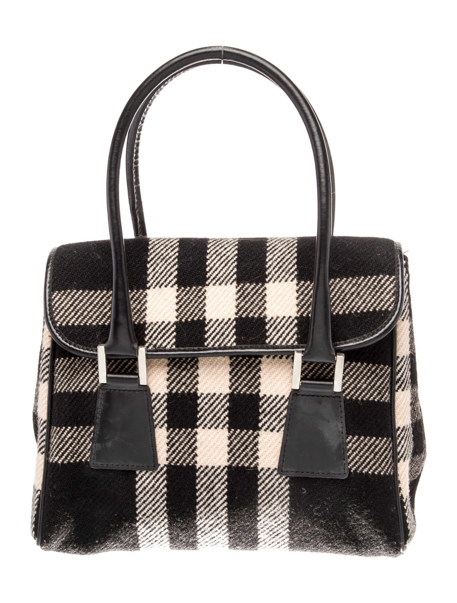Burberry Wool Top Handle Bag