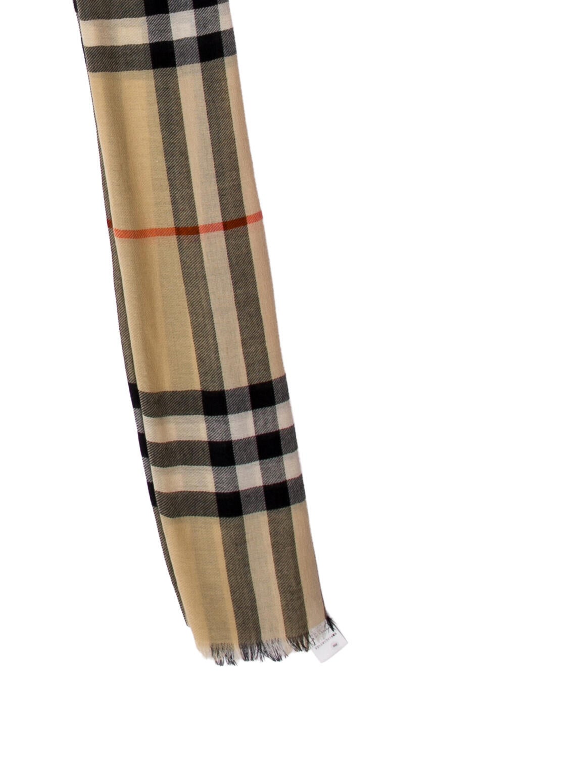 Burberry Wool Plaid Print Scarf