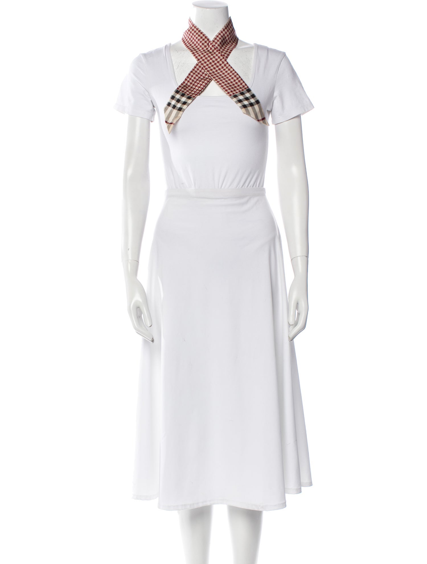 Burberry Silk Houndstooth Print Scarf