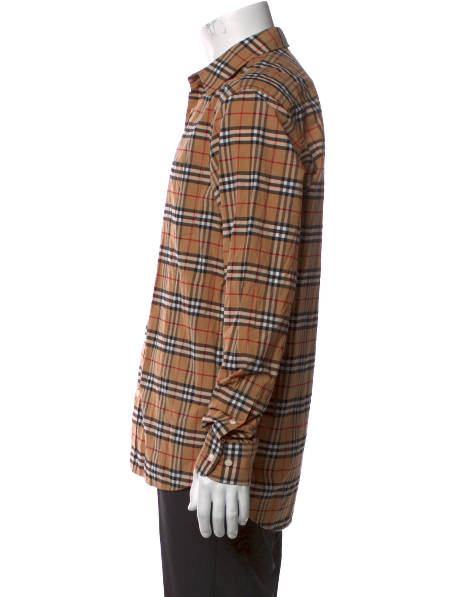 Burberry House Check Pattern Long Sleeve Dress Shirt