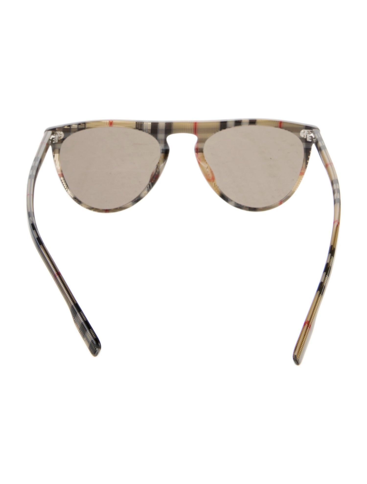 Burberry House Check Pattern Aviator Sunglasses