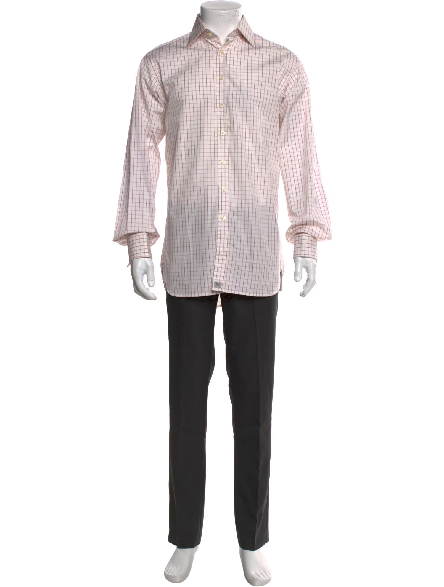 Burberry Plaid Print Long Sleeve Dress Shirt w/ Tags