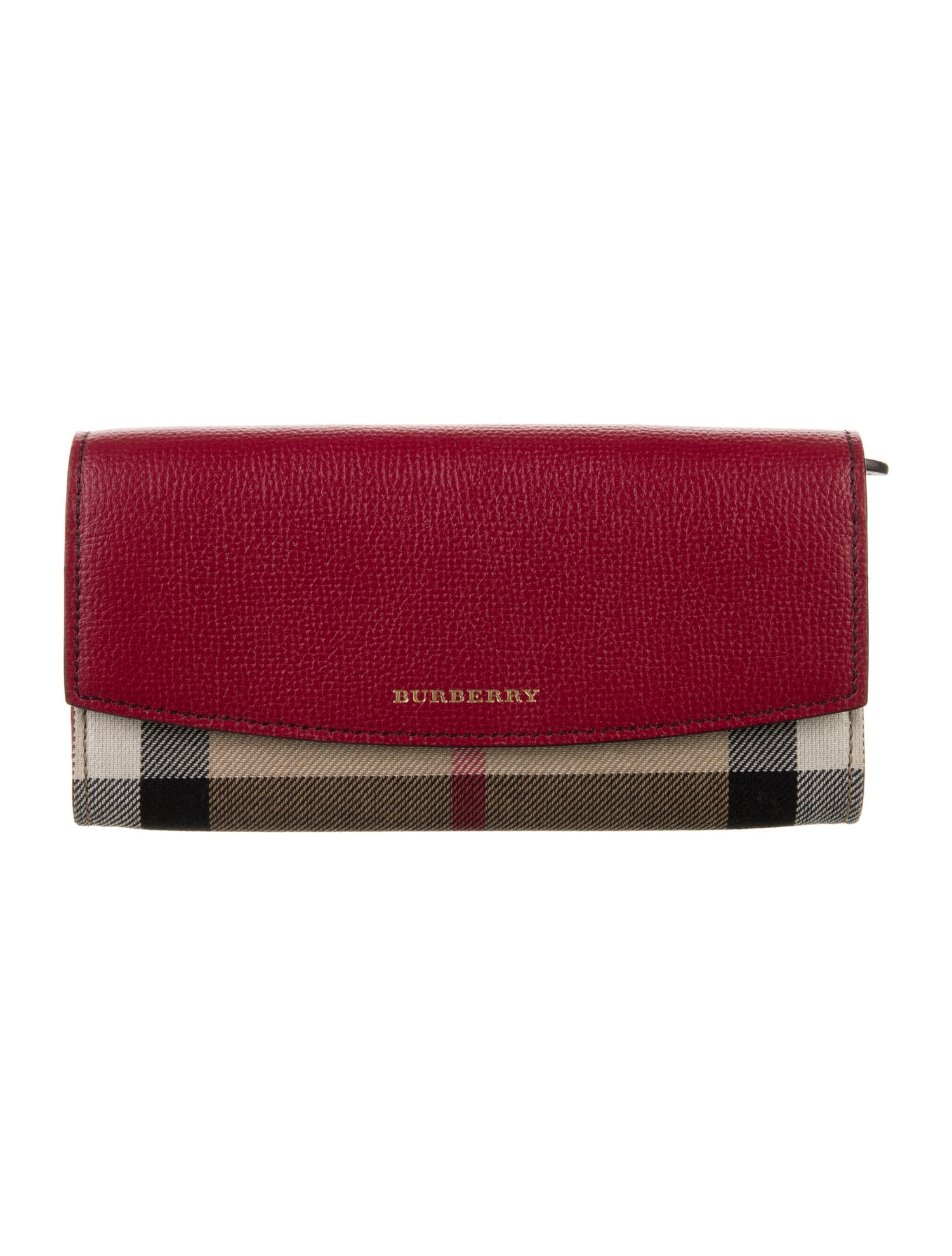 Burberry House Check Pattern Canvas Continental Wallet