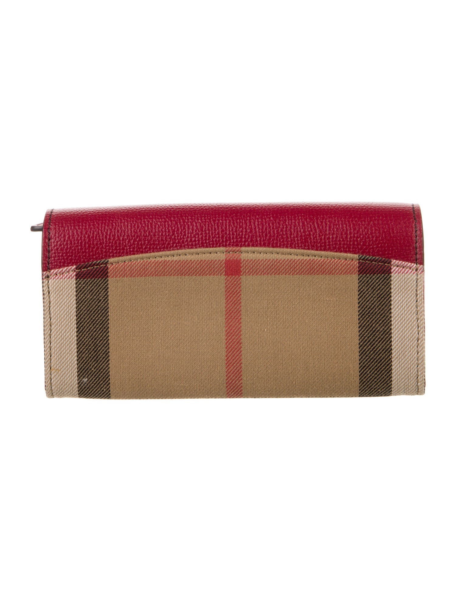 Burberry House Check Pattern Canvas Continental Wallet