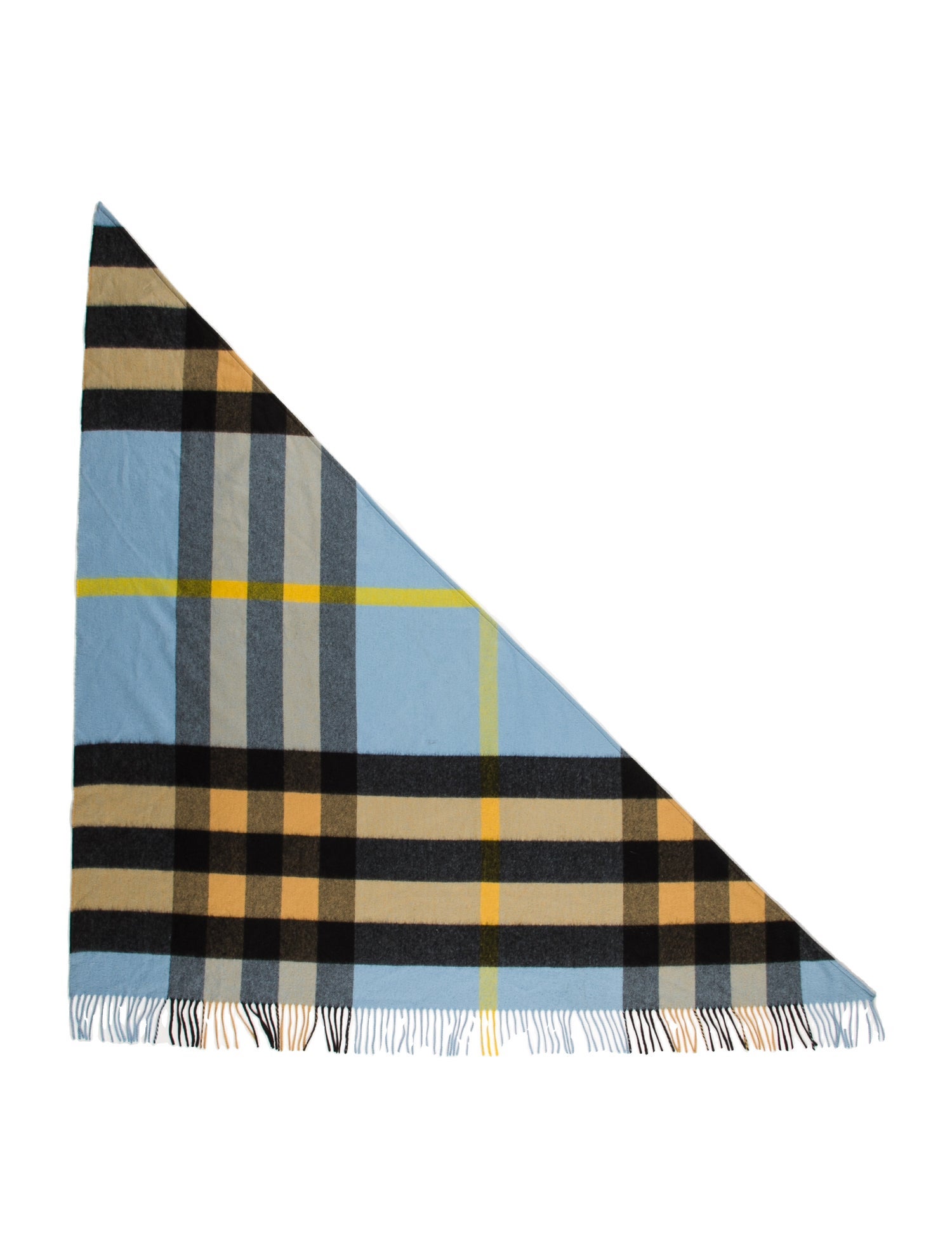Burberry Cashmere Plaid Print Scarf