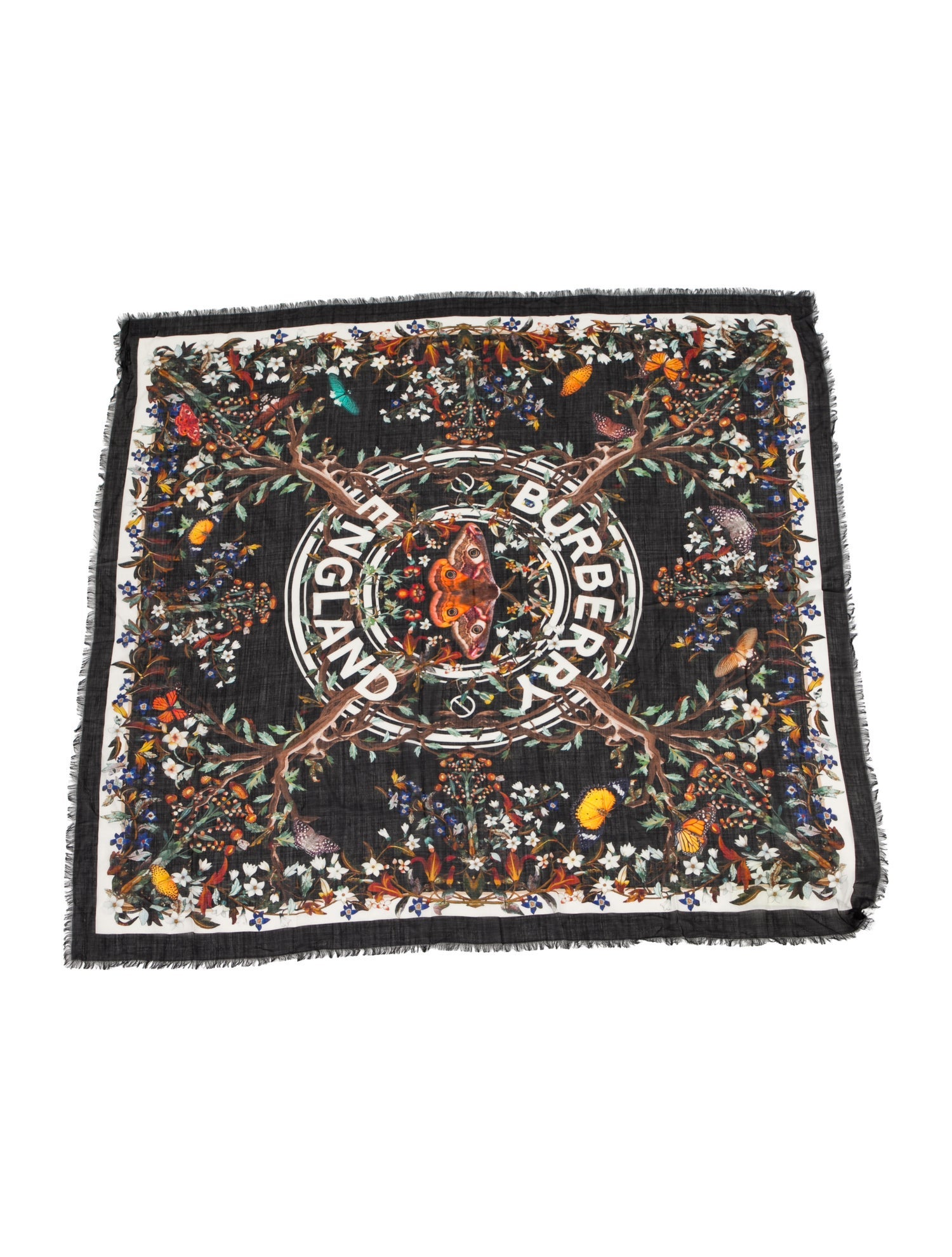 Burberry Silk Printed Scarf w/ Tags