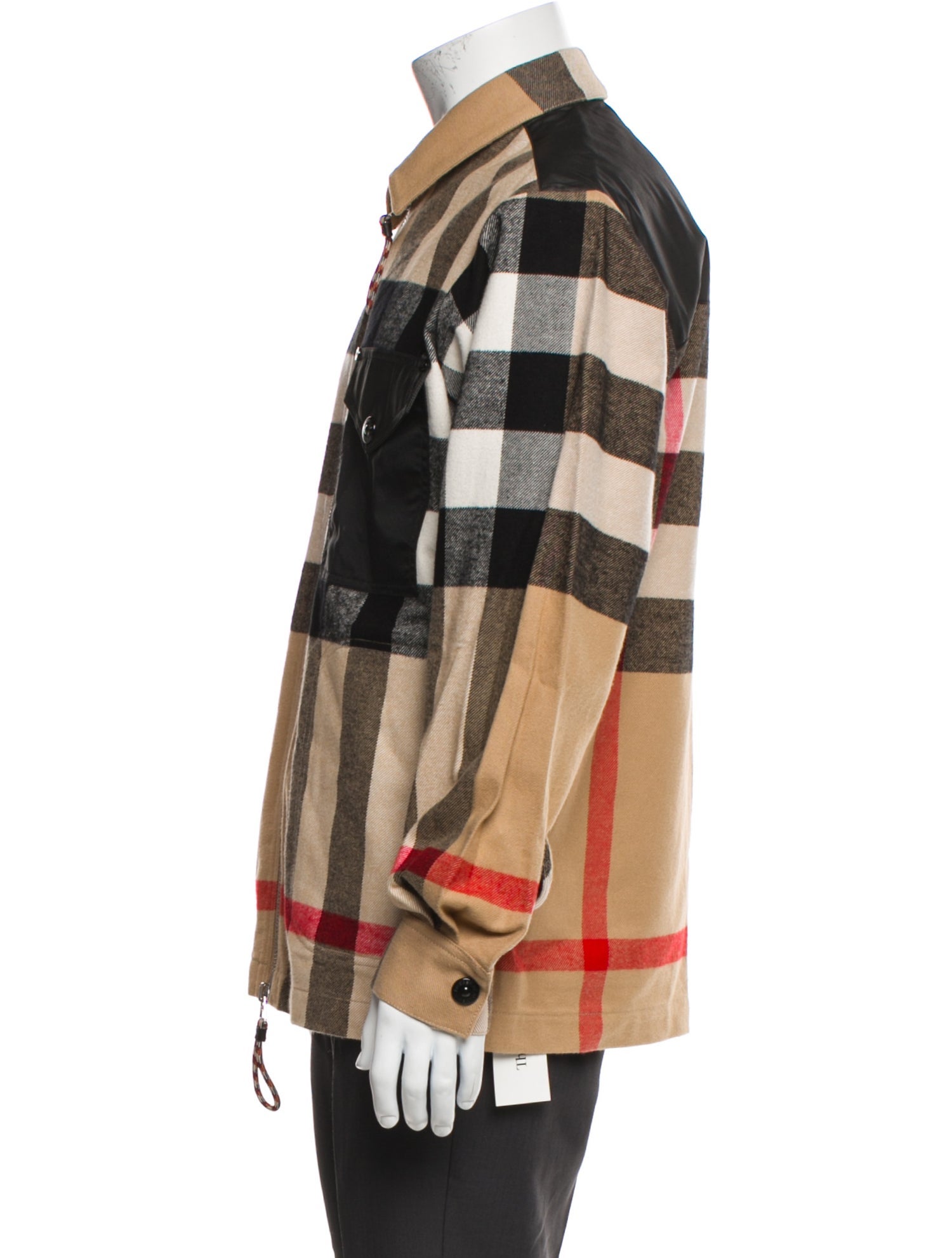 Exploded Check Pattern Wool Jacket