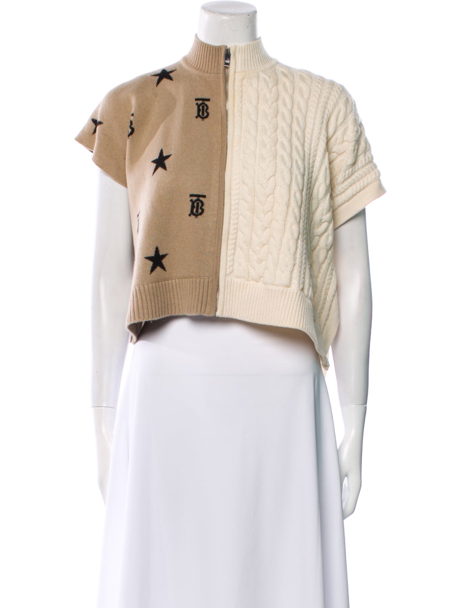 Burberry Wool Colorblock Pattern Sweater