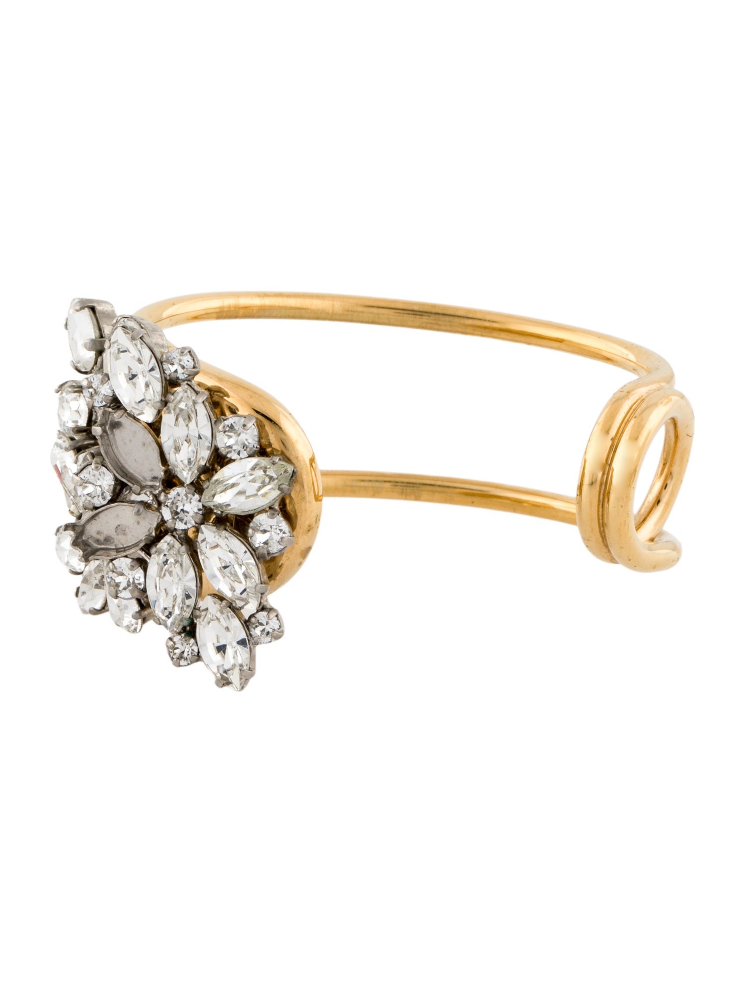 Burberry Crystal Daisy Cuff Bracelet